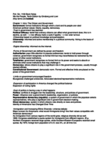 "We The People" Ch. 1 Notes & Key Terms