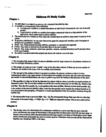 Midterm#1 Study Guide