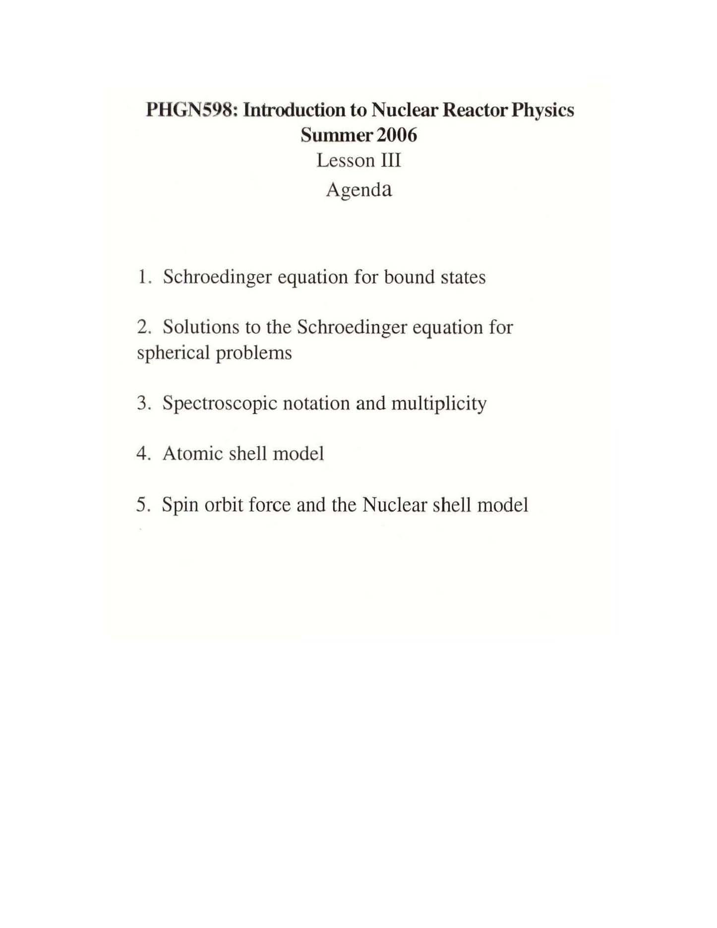 Introduction to Reactor Physics and Analysis