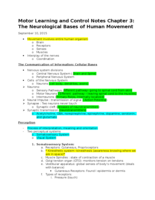 Chapter  3 : Neurological Bases of Human Movement