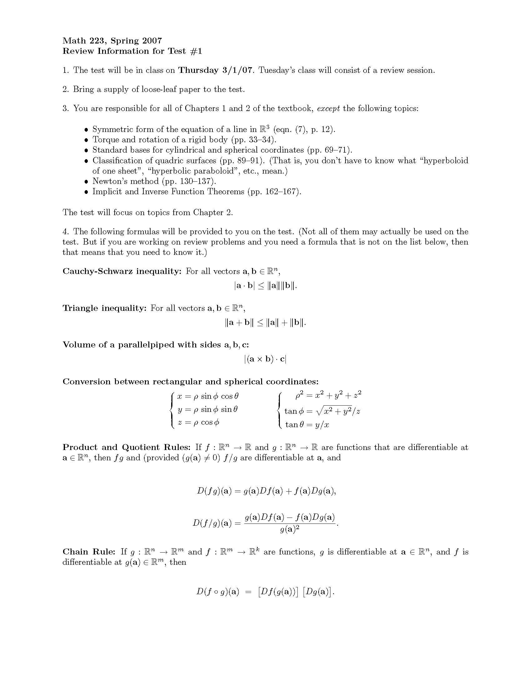 Vector Calculus