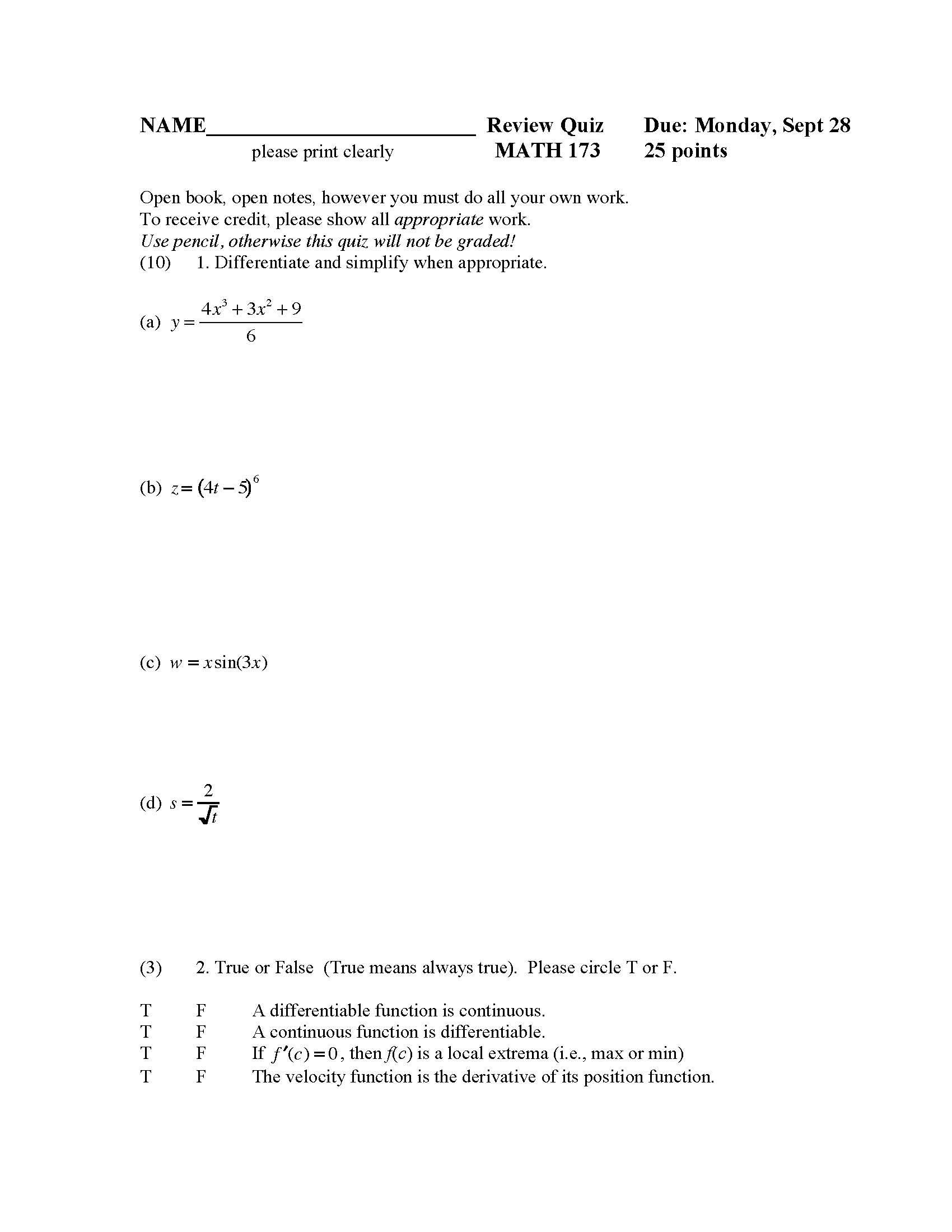 Calculus II