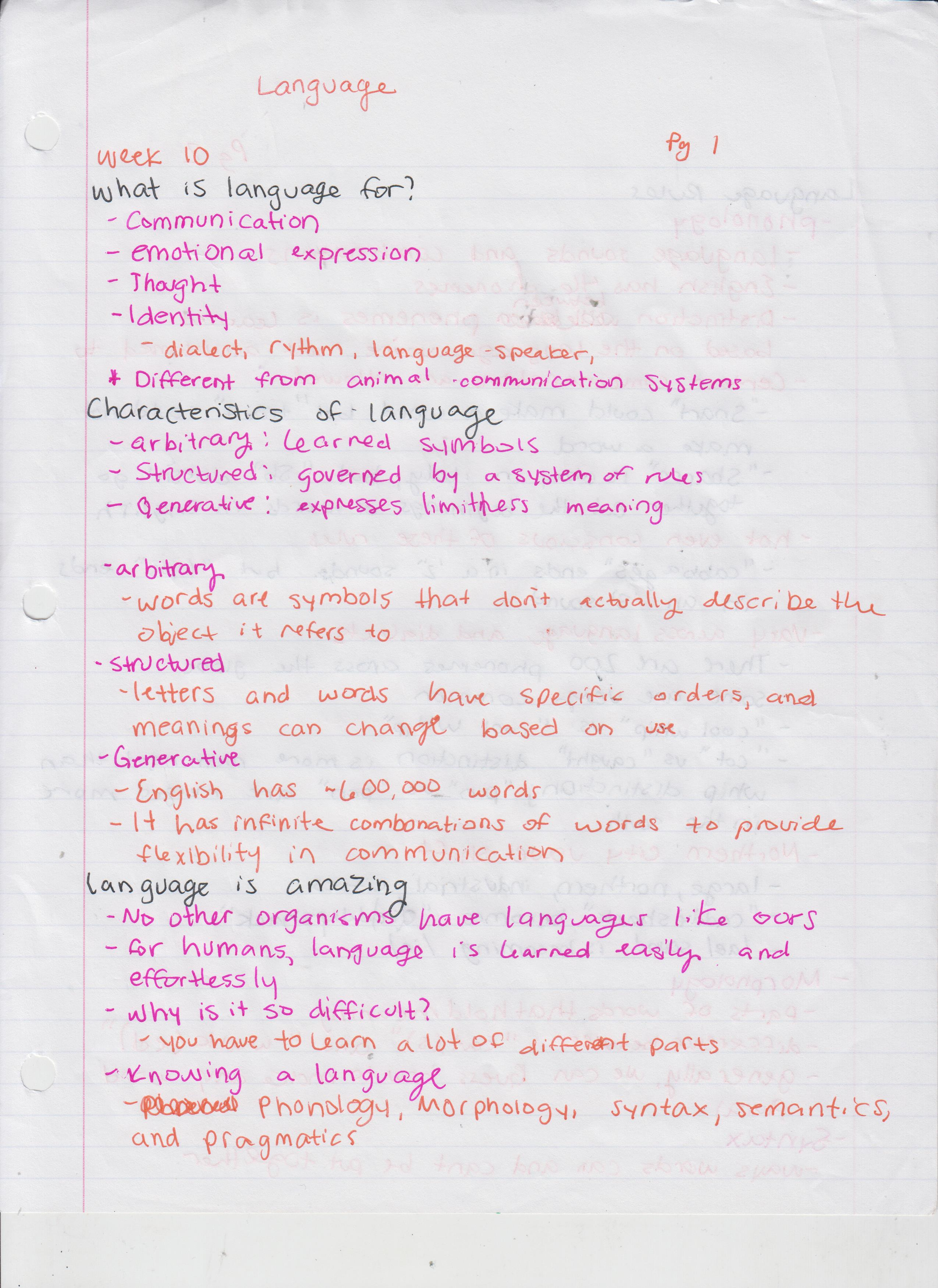 Week 10 Language