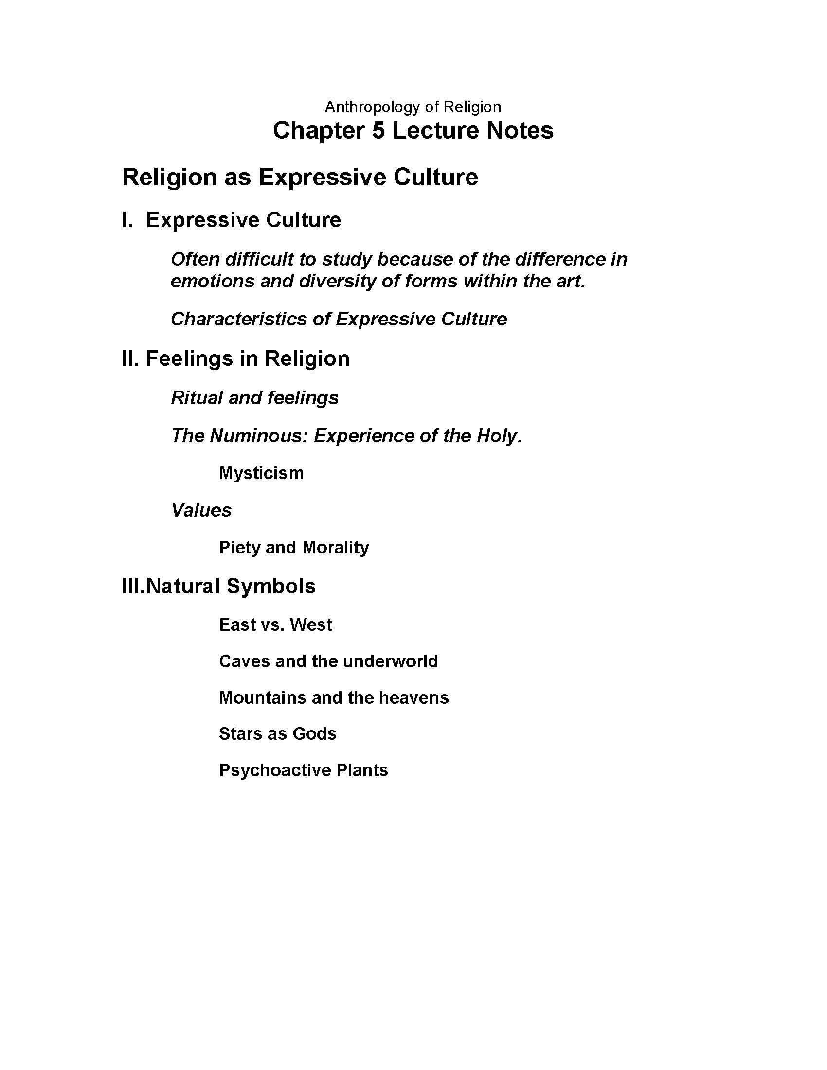 Anthropology of Religion