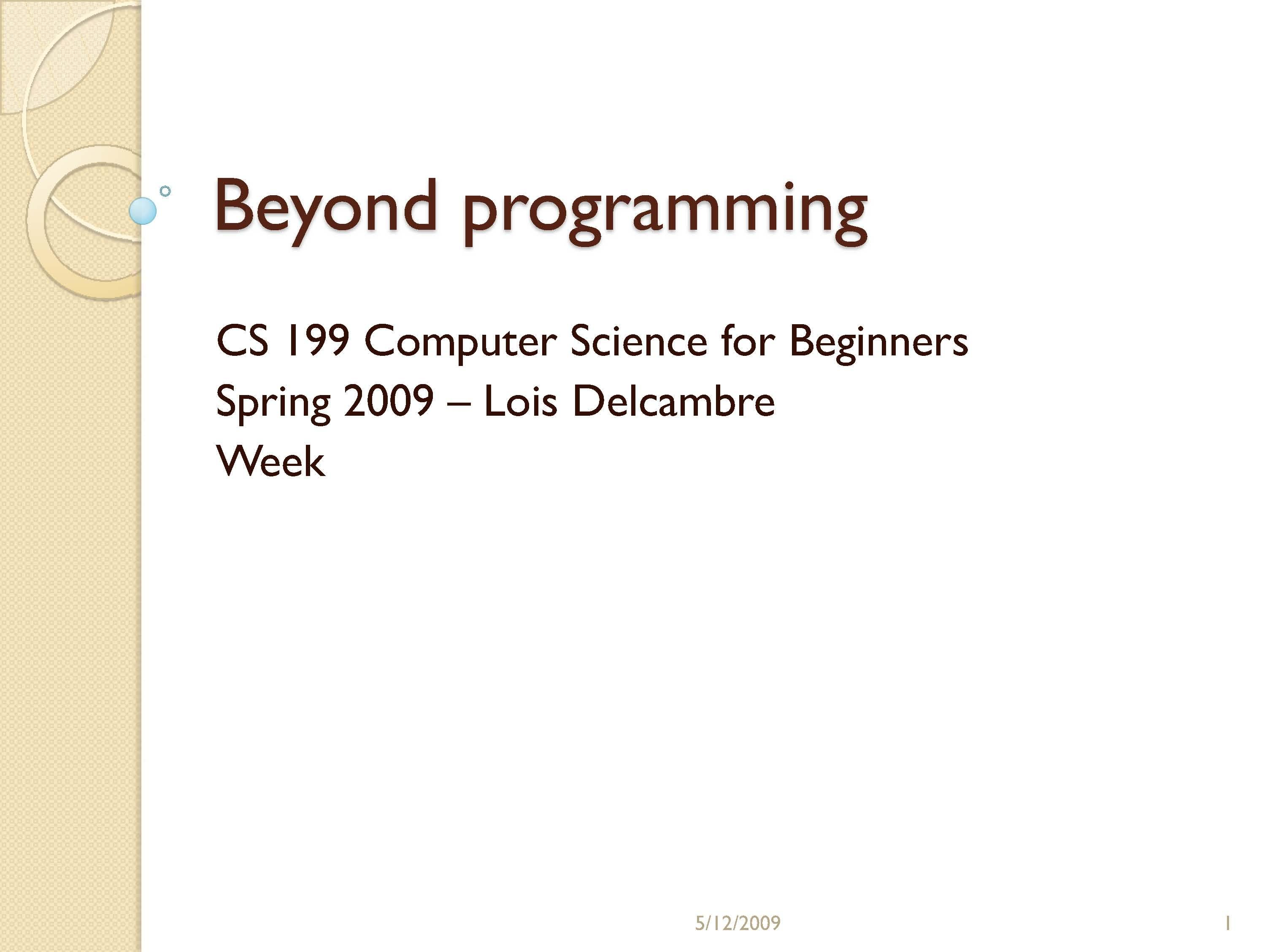 SPST COMP SCI FOR BEGINNERS