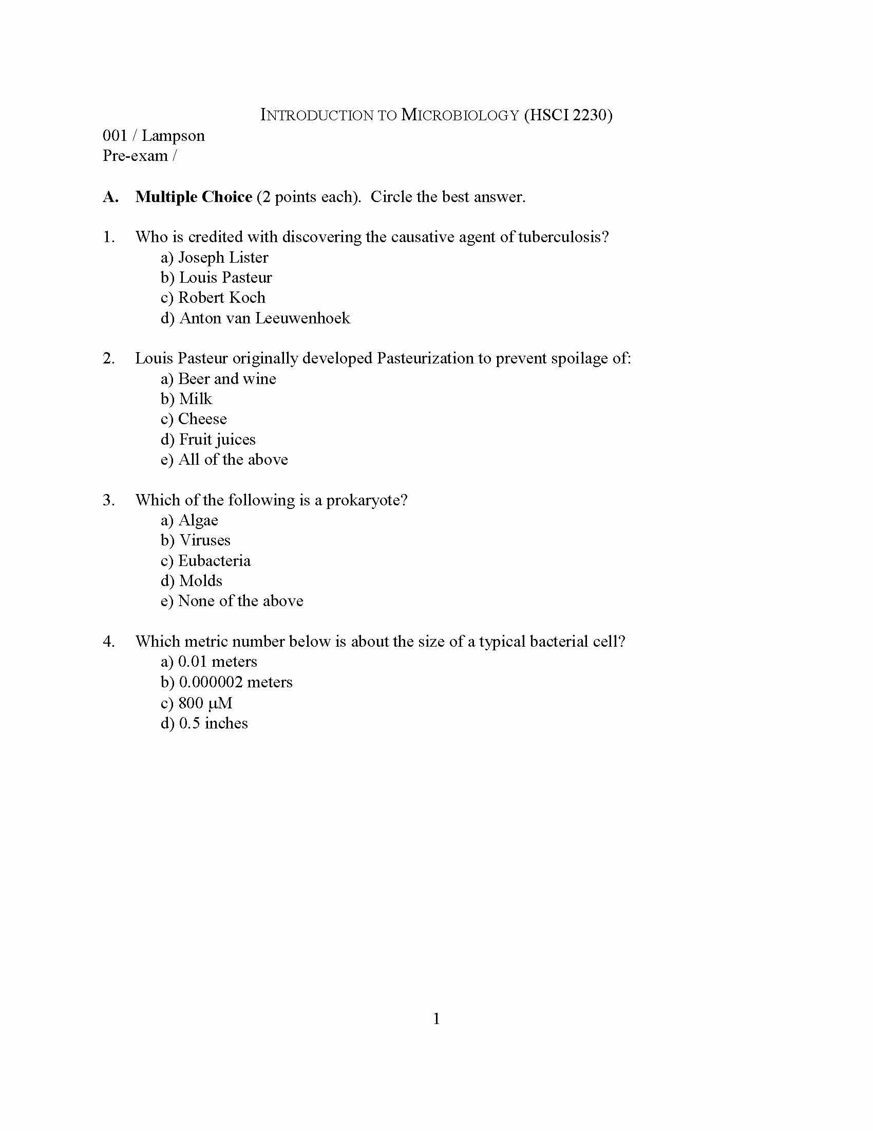 Intro Microbiology