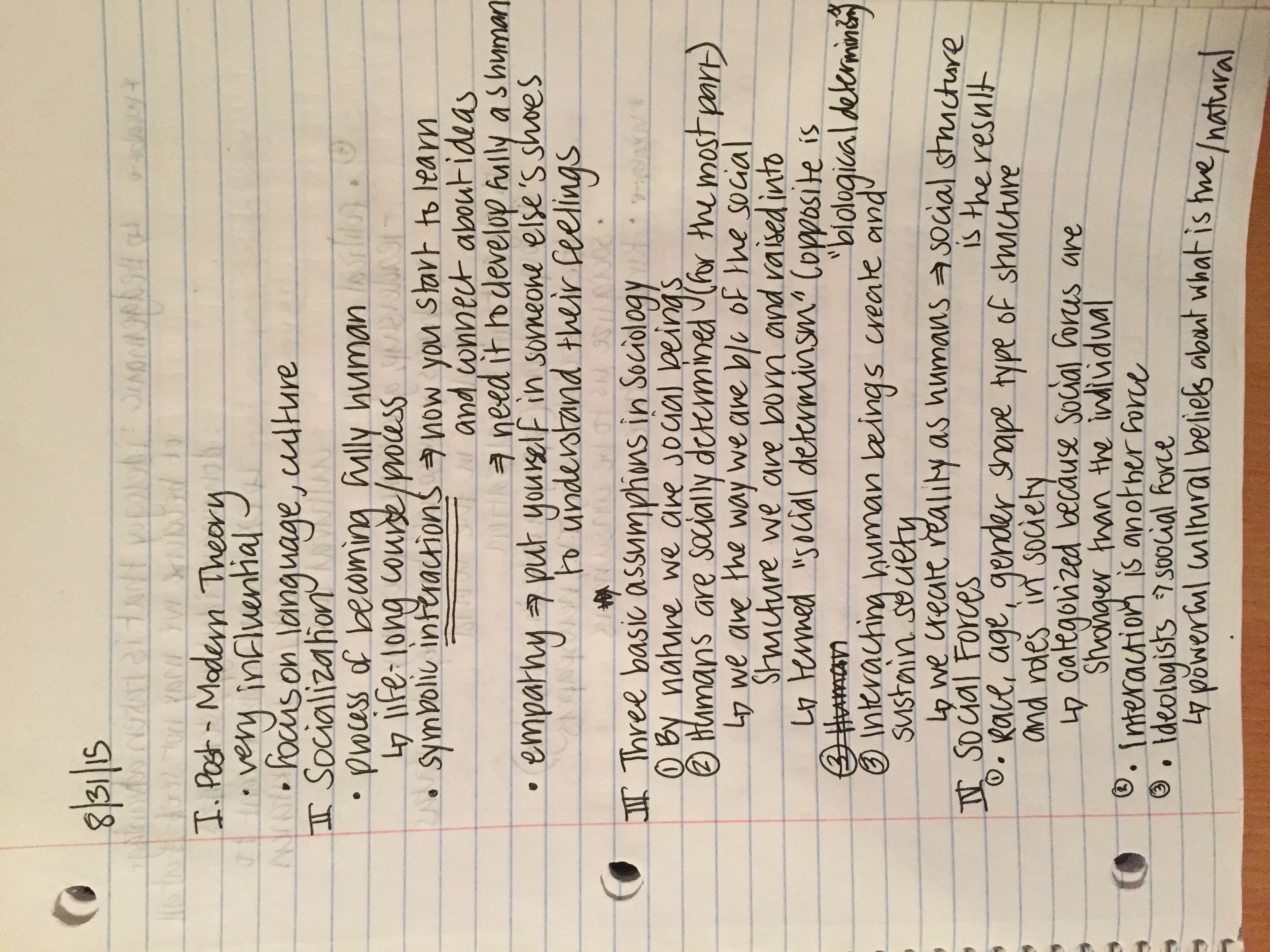 Class notes for Monday August 31 and Wednesday Sept. 2