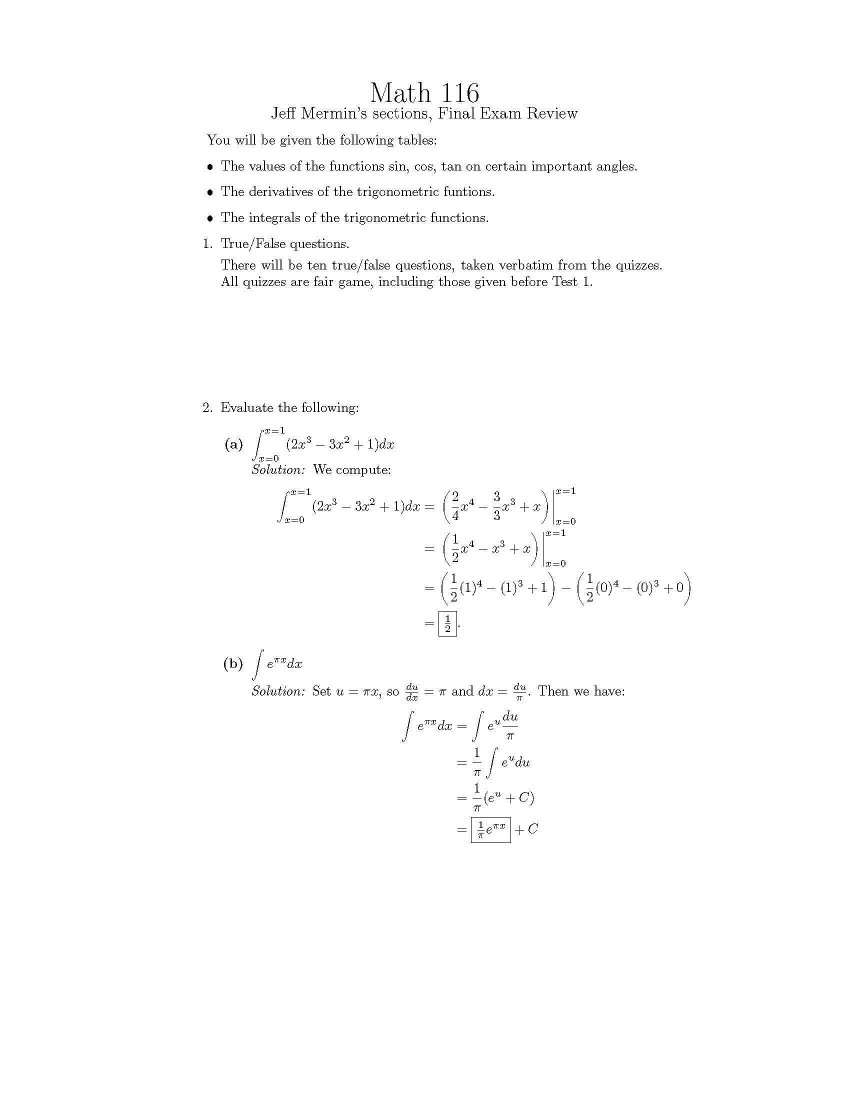 Calculus II