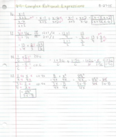 Complex Rational Expressions