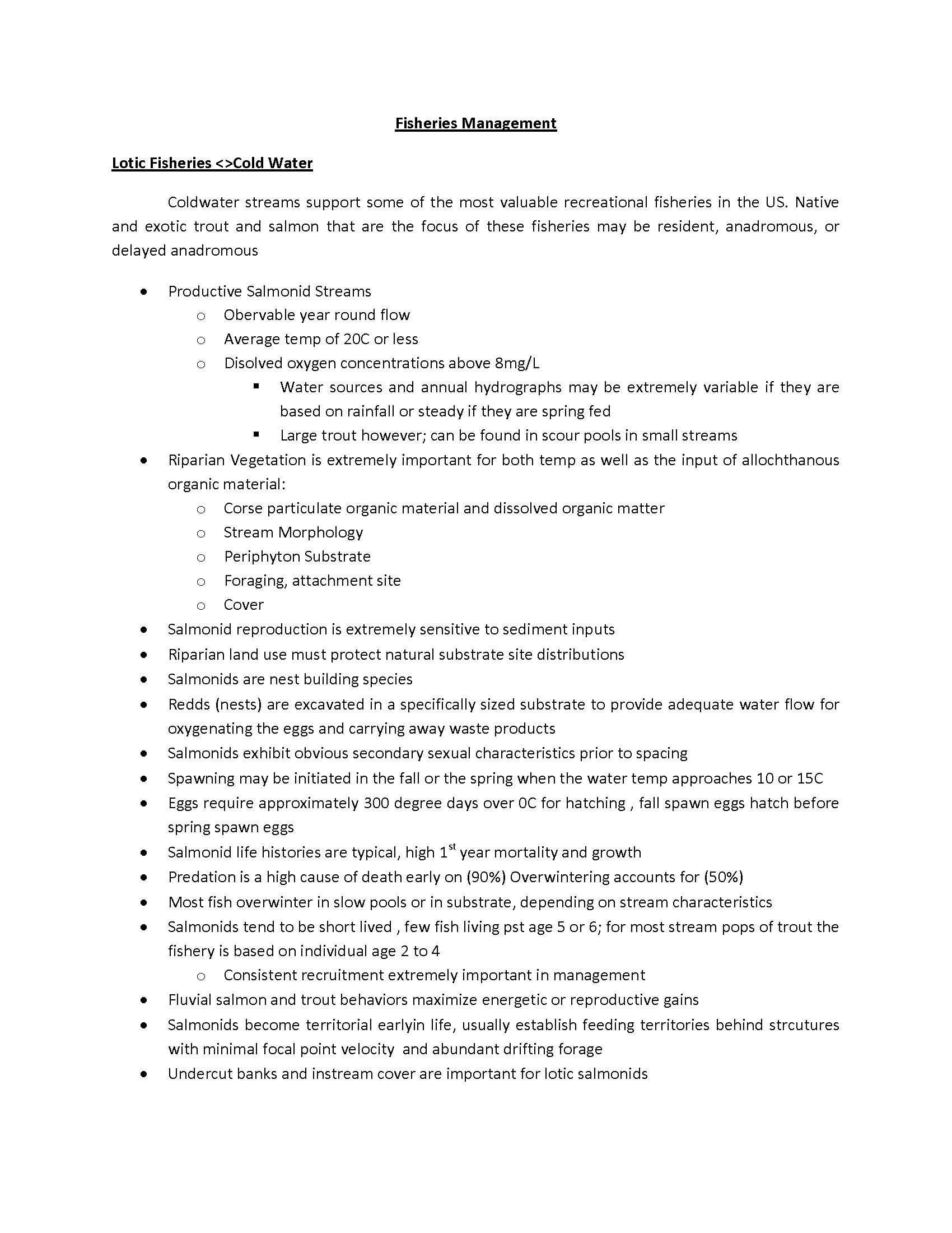 FISHERIES MANAGEMENT