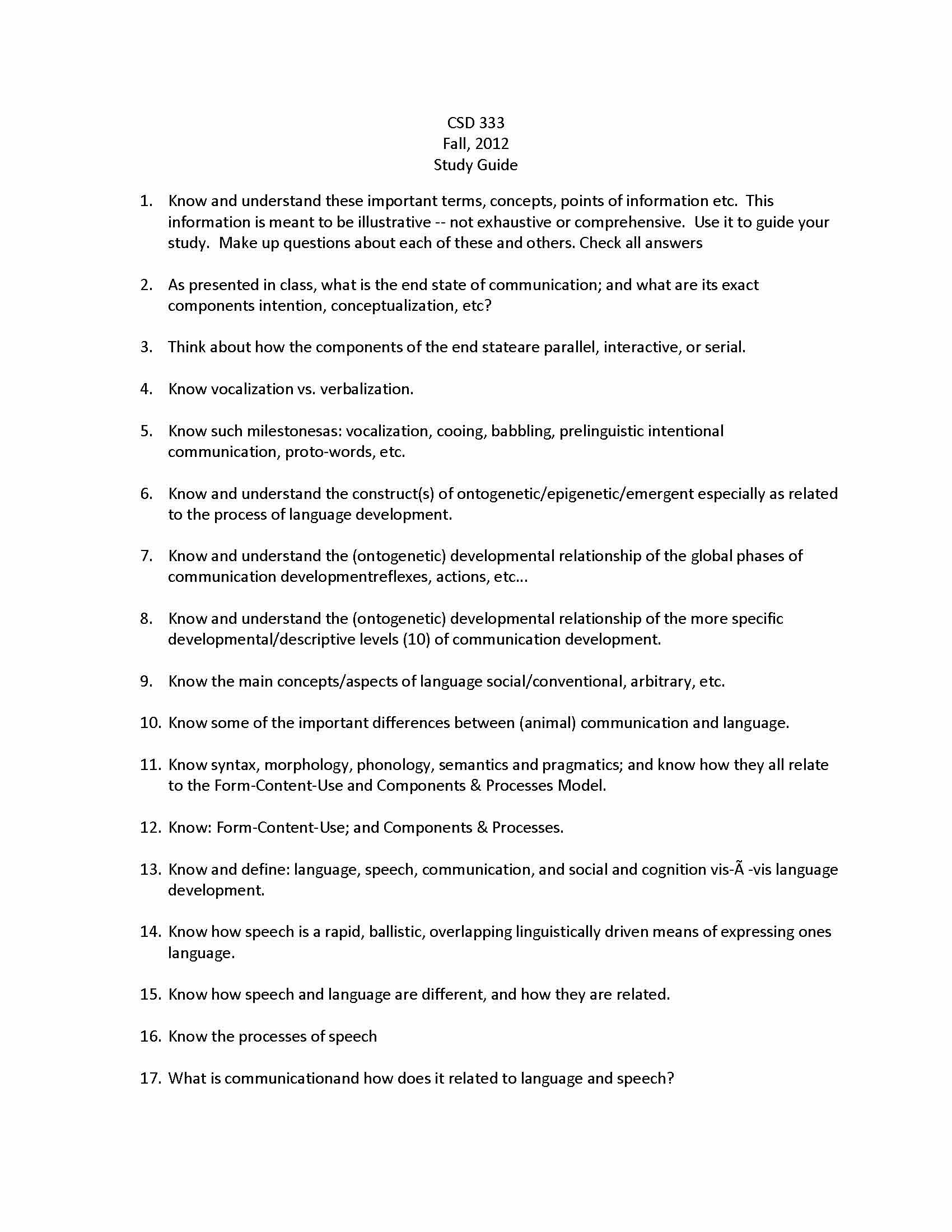 Oral Language Development