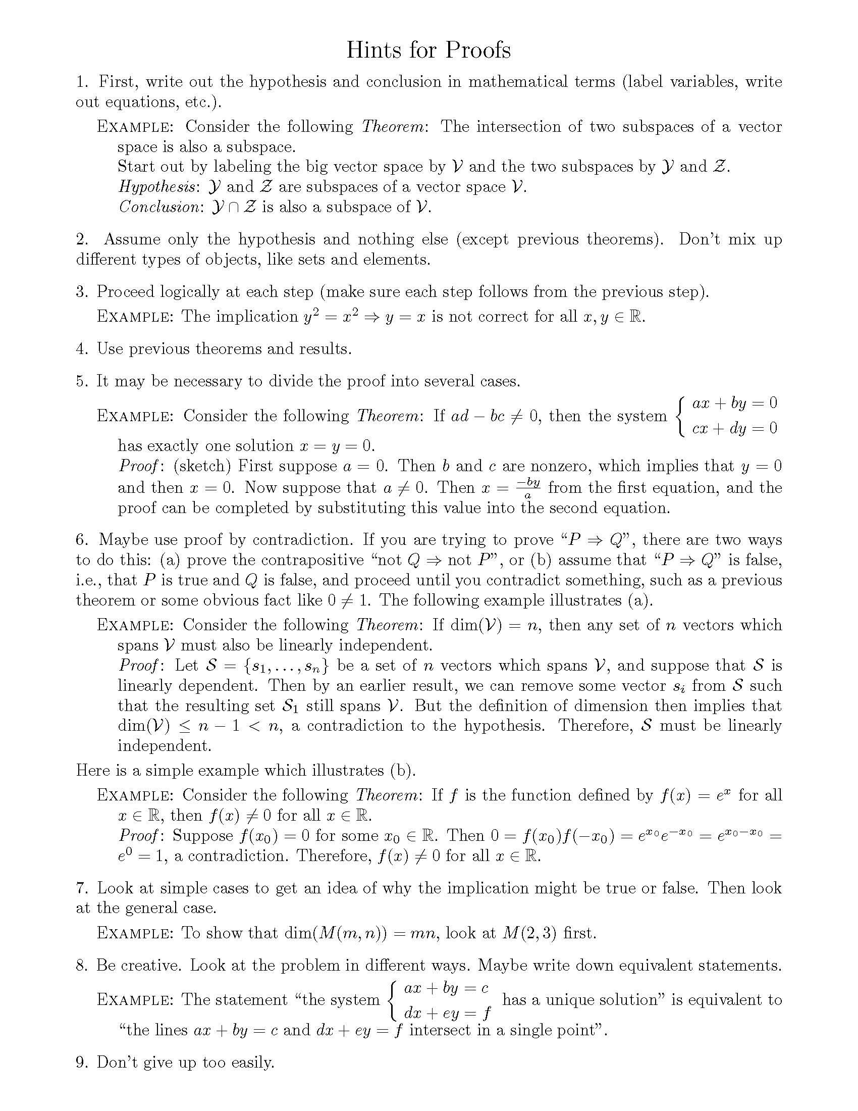 THRY LINEAR ALGEBRA
