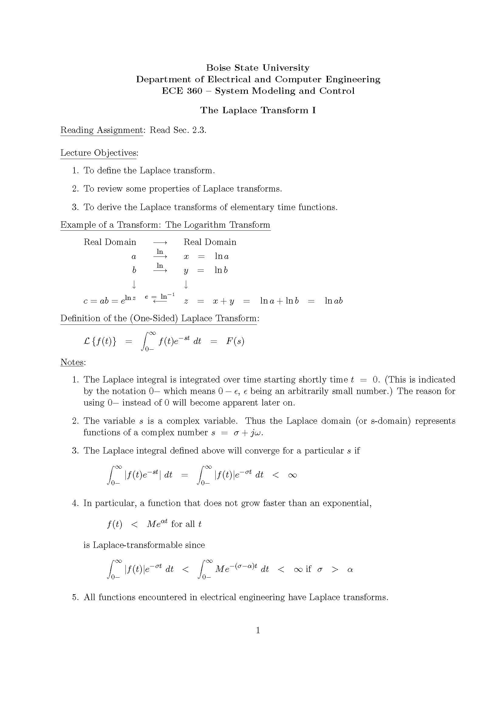System Modeling and Control