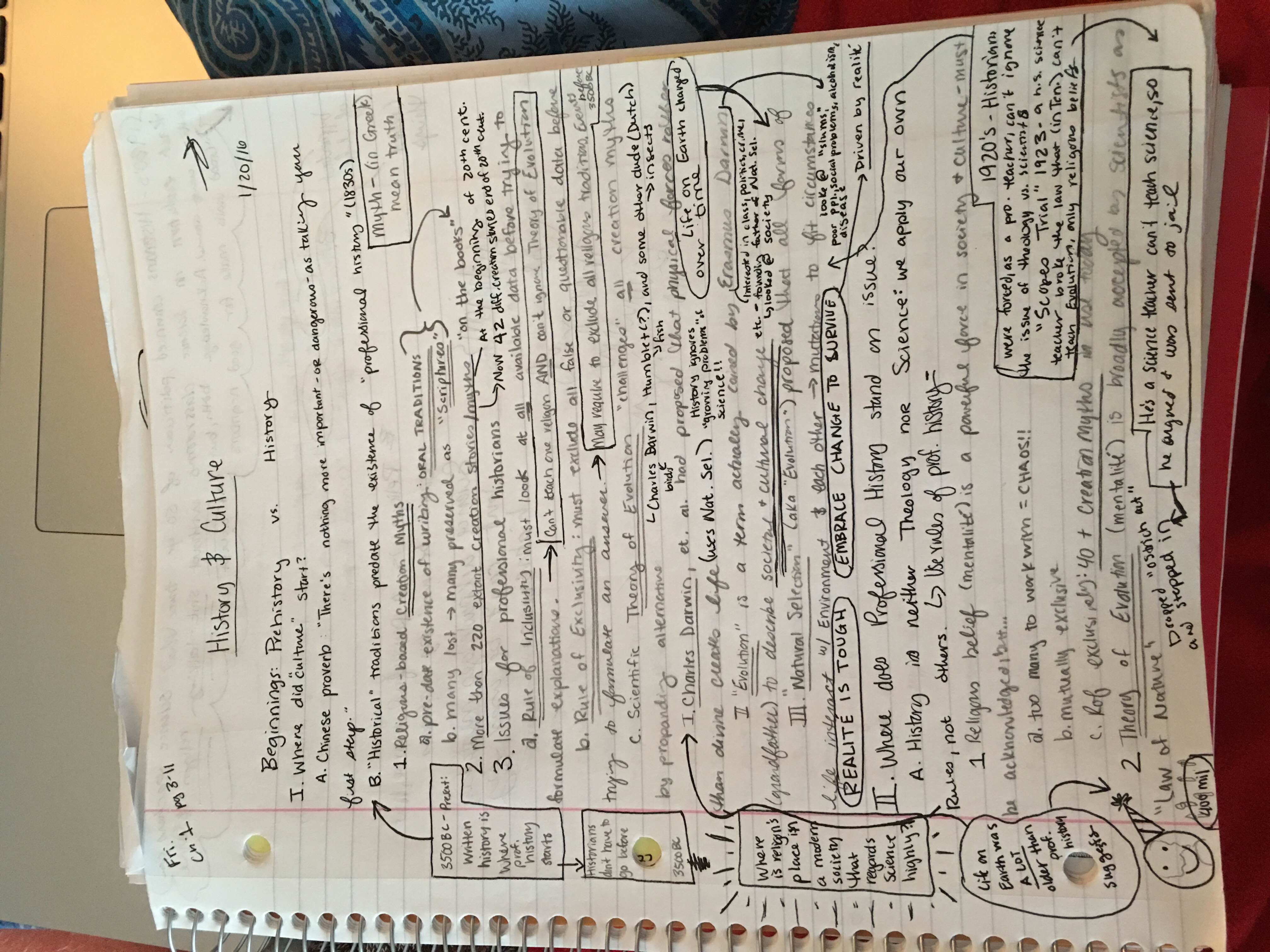 Week 2 Notes for History and Culture with Professor Kenneth Chauvin