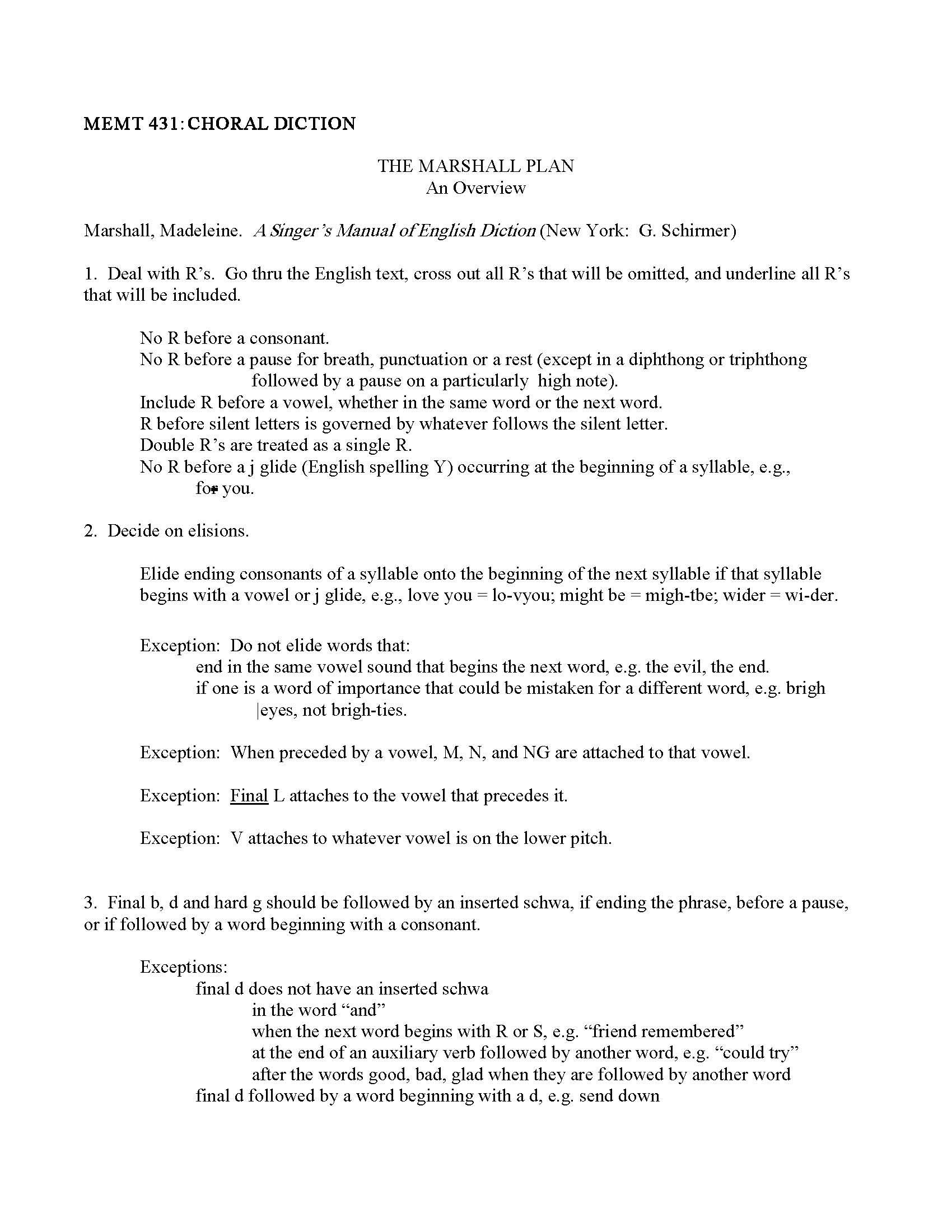 Choral Diction Music Educators