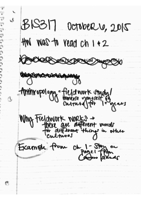 Oct. 6 & Oct. 8 2015 Notes