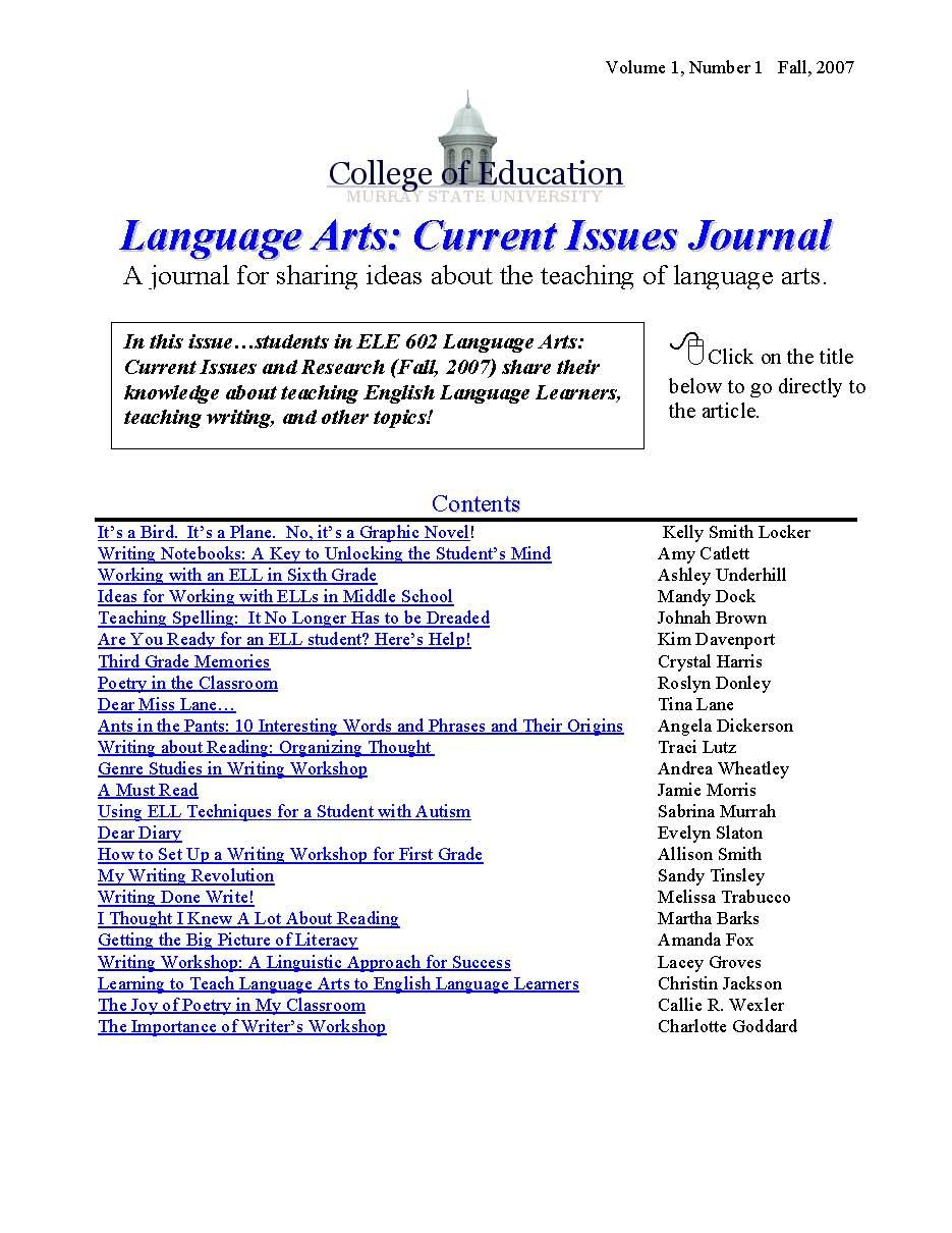 Integrating Language Arts in the Curriculum