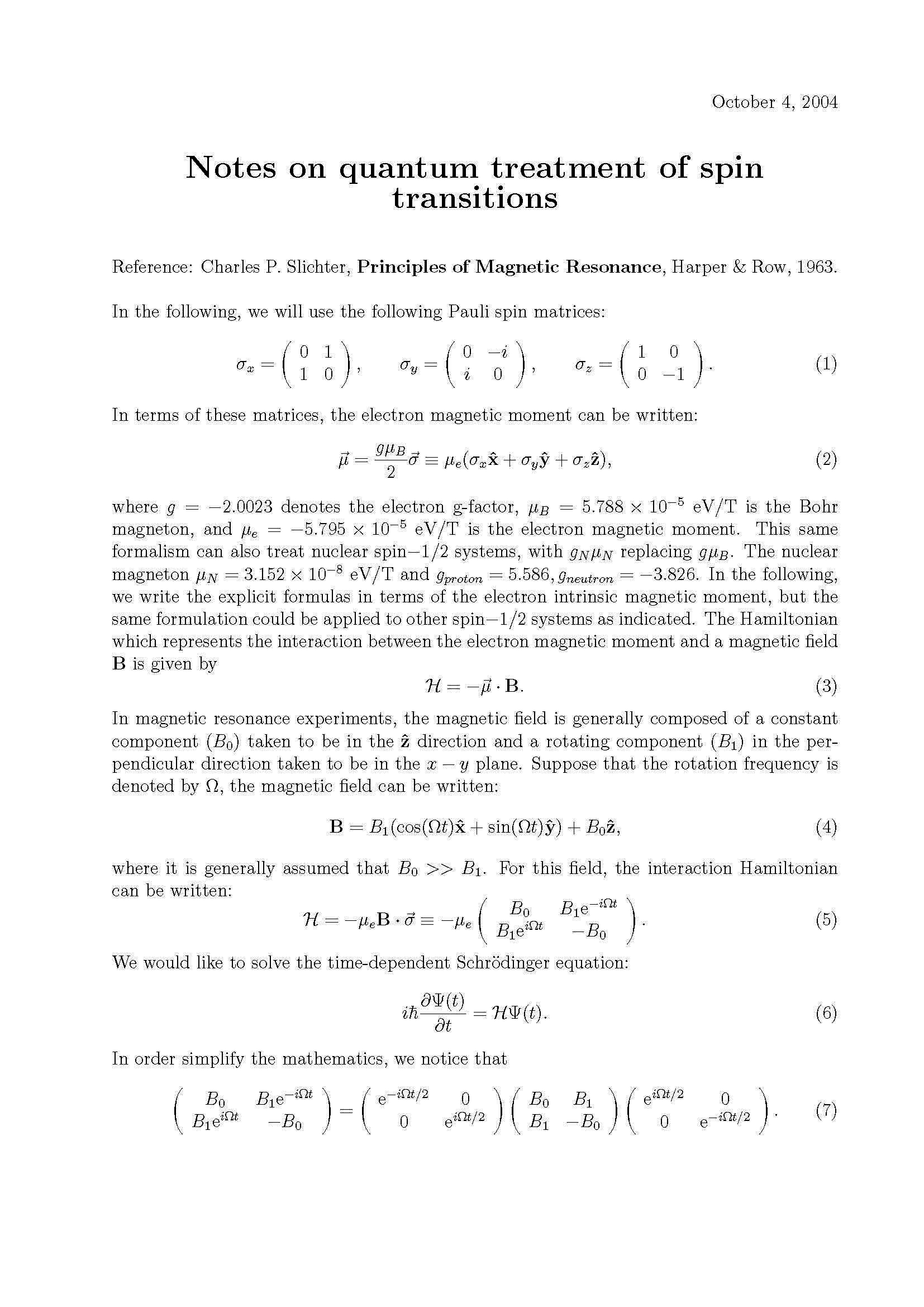 Quantum Mechanics