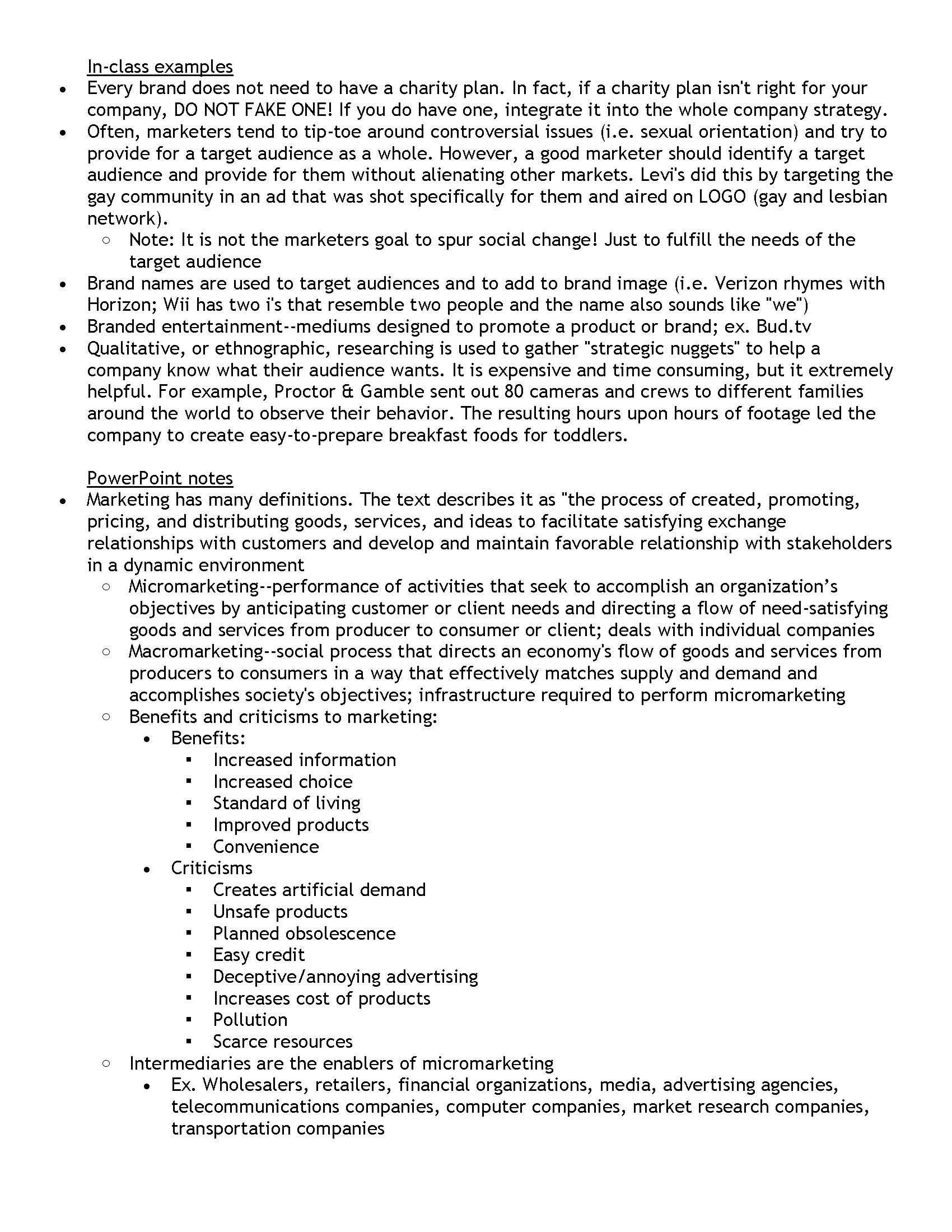 BASIC MARKET CONCPTS