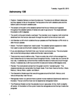 Astronomy Notes