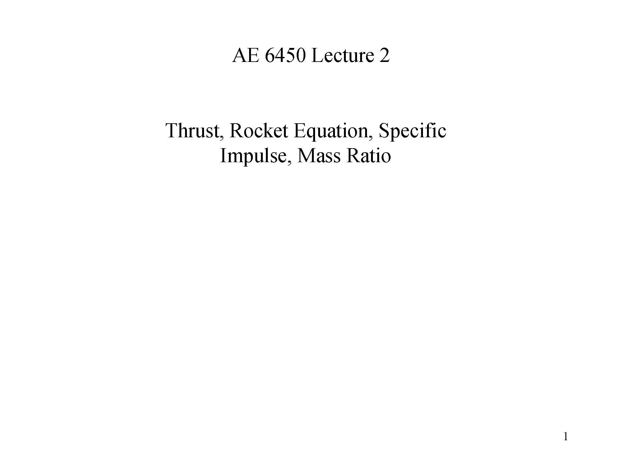 Rocket Propulsion