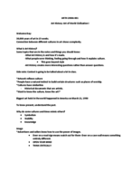 Art History: Art of World Civilization I Week 1 of Lecture Notes