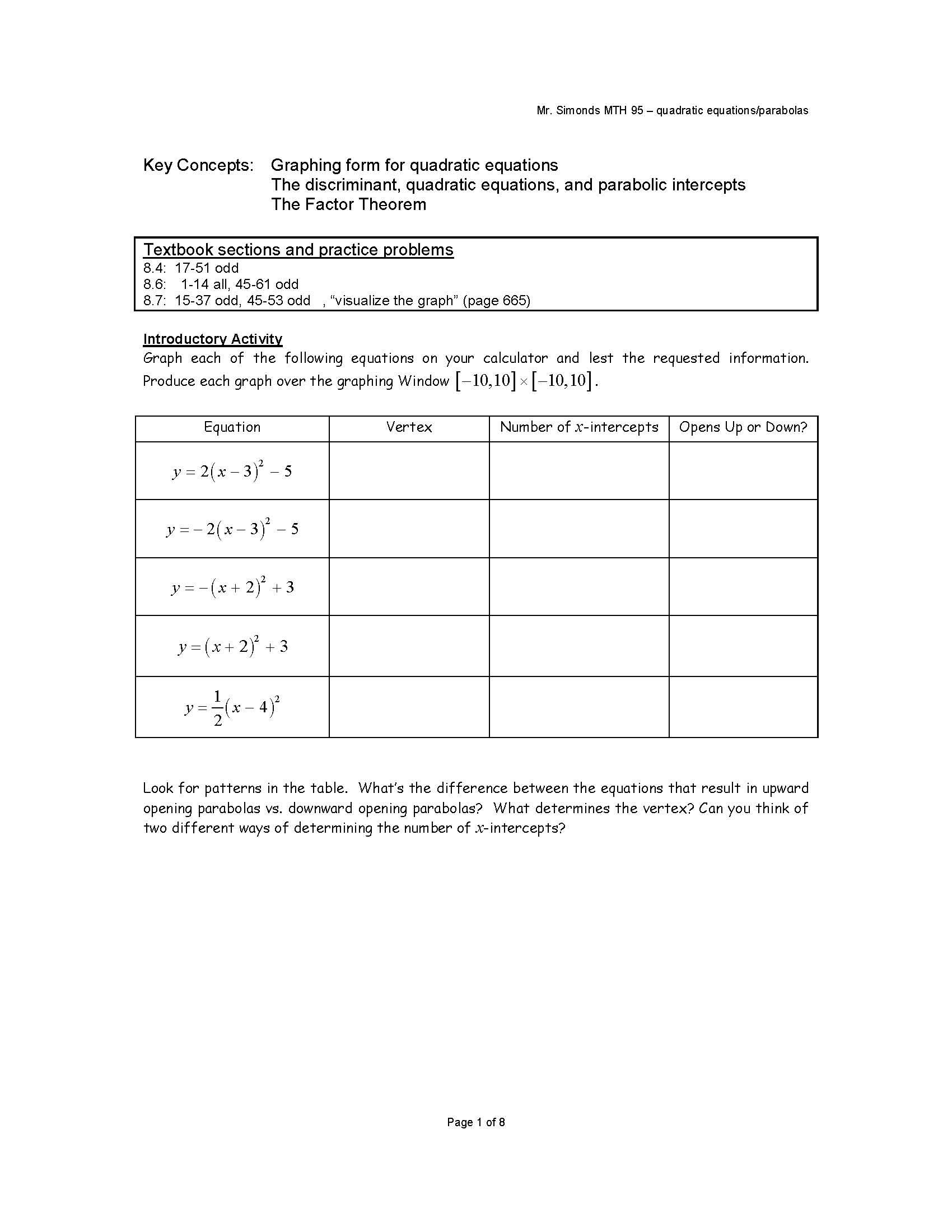 Intermediate Algebra