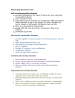 Personality disorders cont & Substance abuse