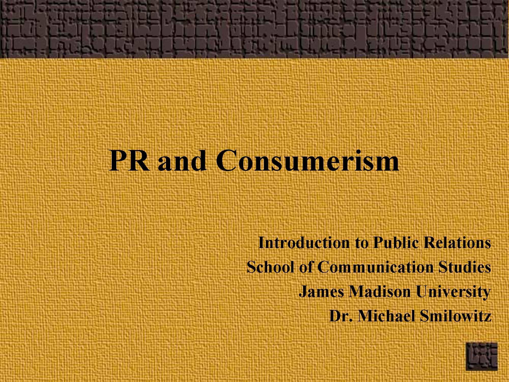 INTRODUCTION TO PUBLIC RELATIONS