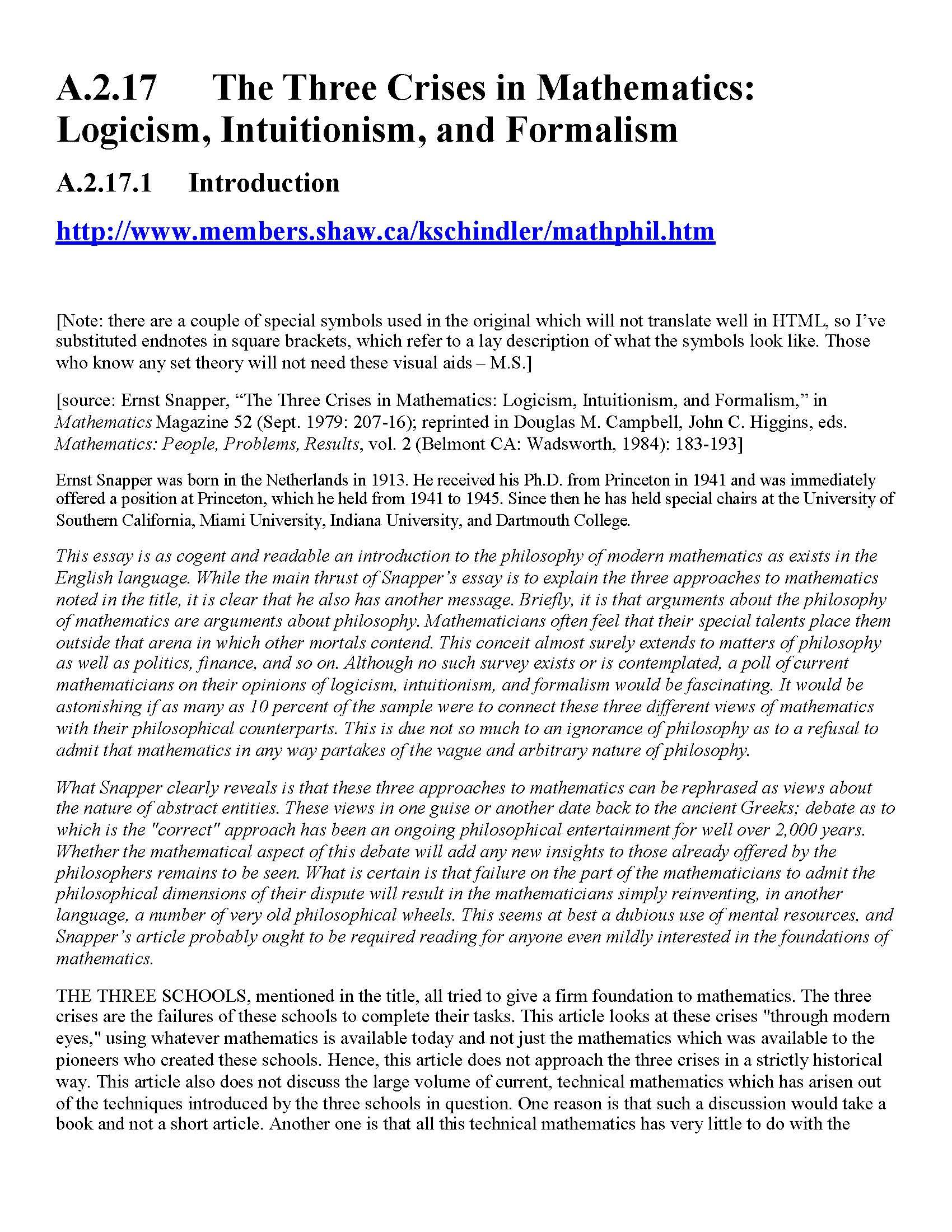 Introduction to Mathematical Thought
