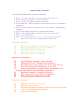 Study Guide for exam 2