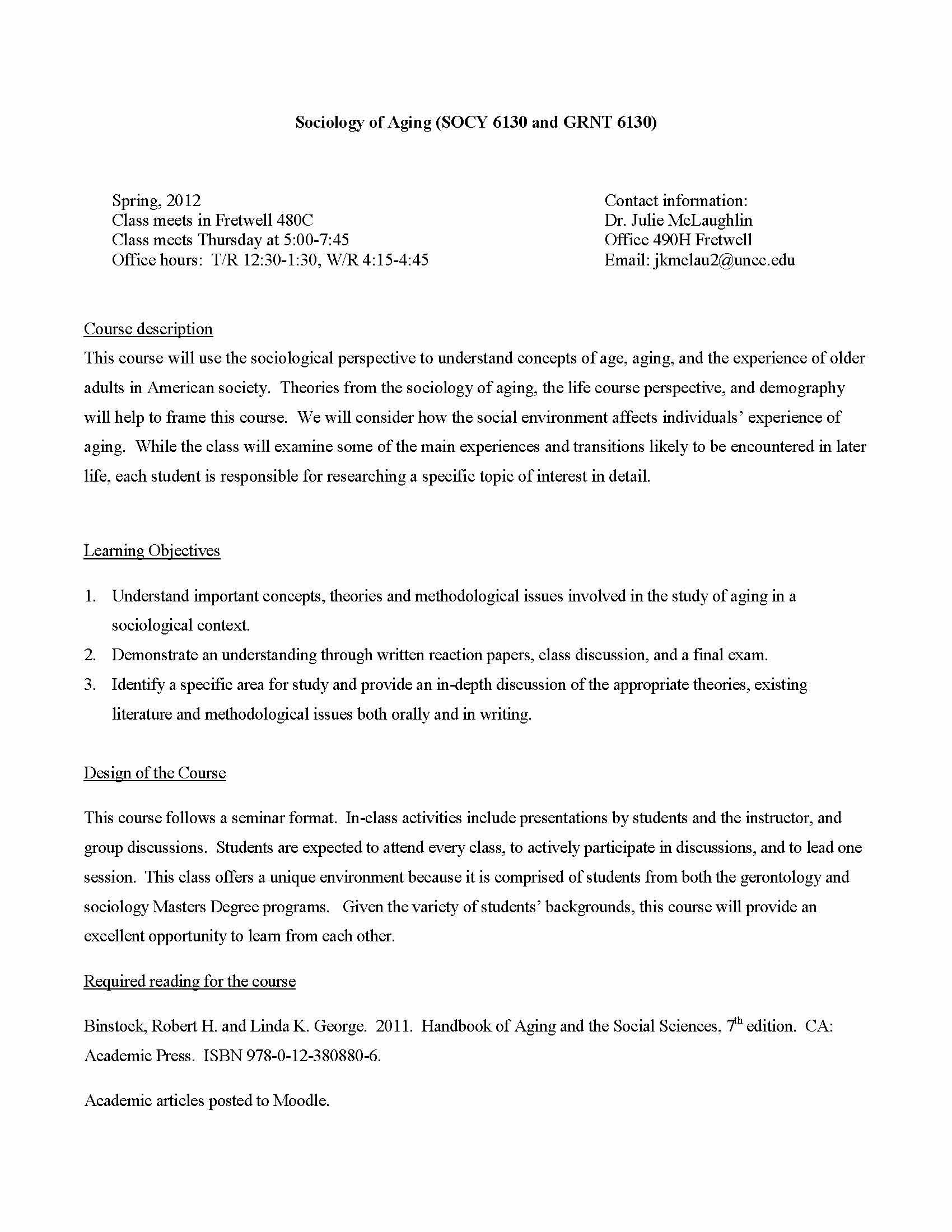 Socy of Aging Theories & Rsch