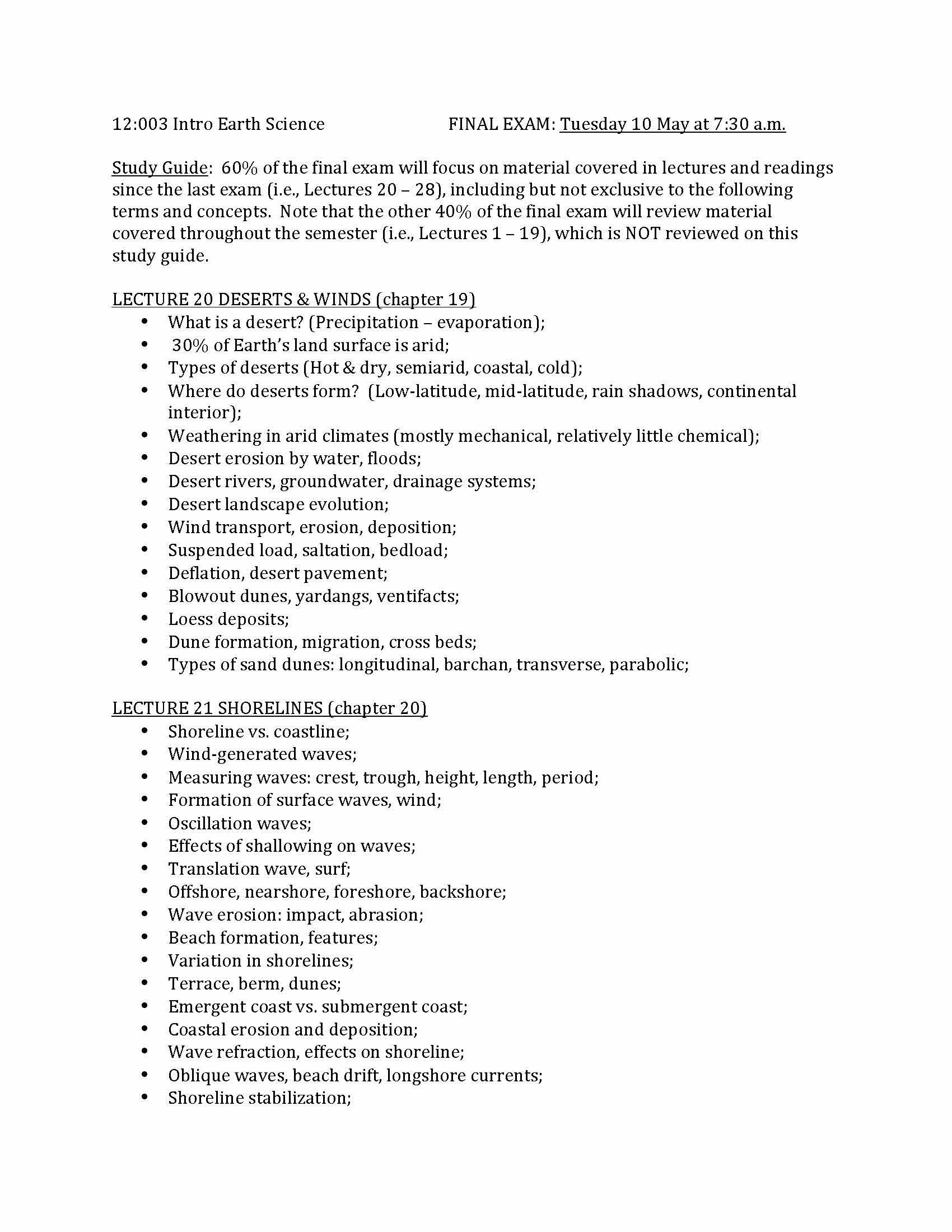 Earth History and Resources