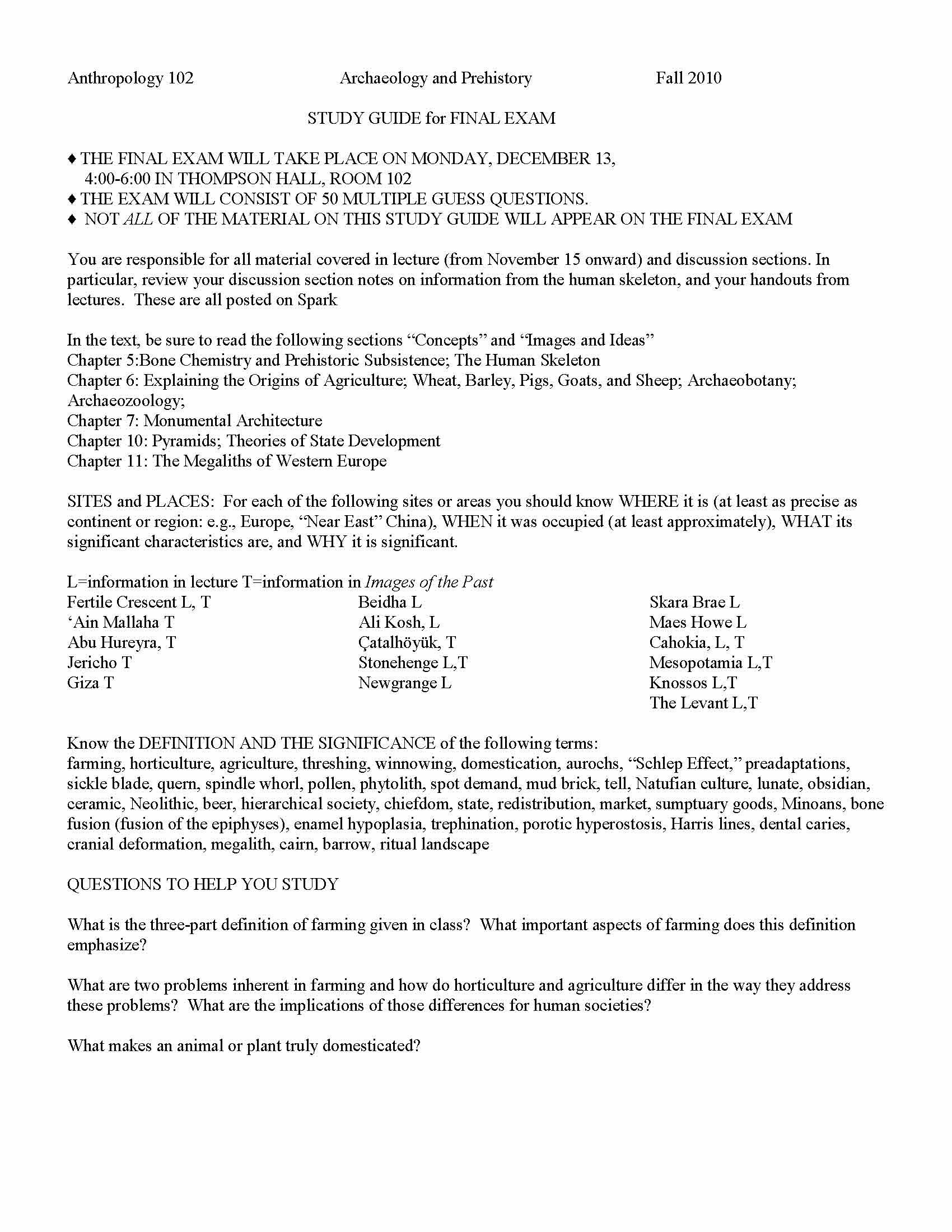 Archaeology and Prehistory