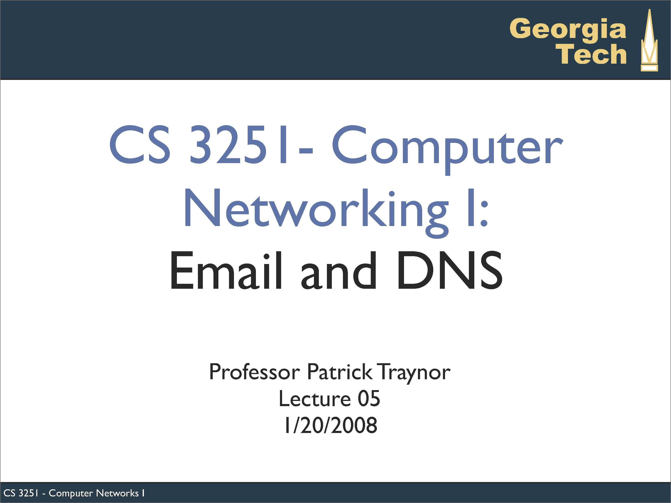 Computer Networking I