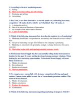 MKT 421 Week 5 Individual Assignment Final Examination
