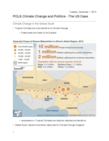 Climate Change and US Politics