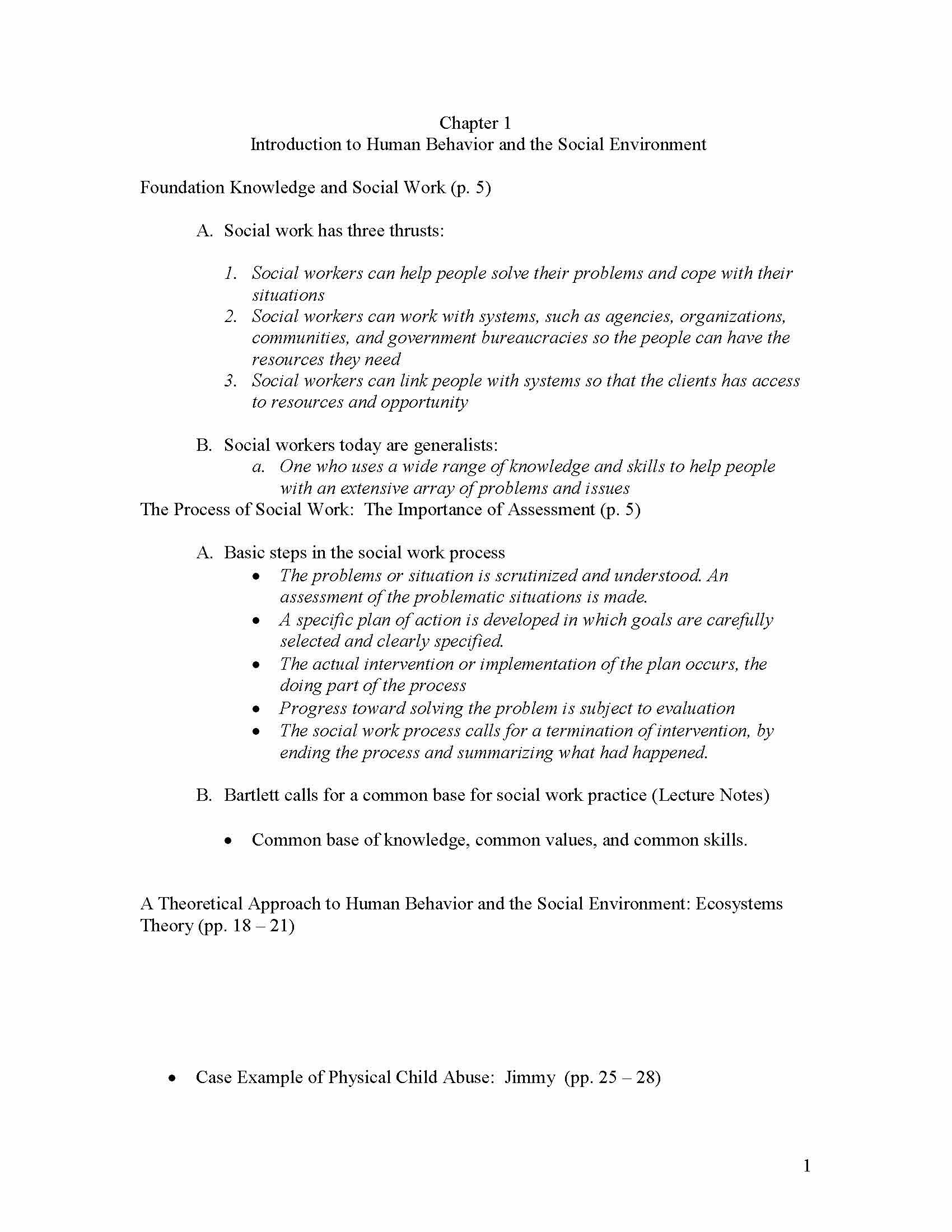 Human Behavior & Soc Envirn II