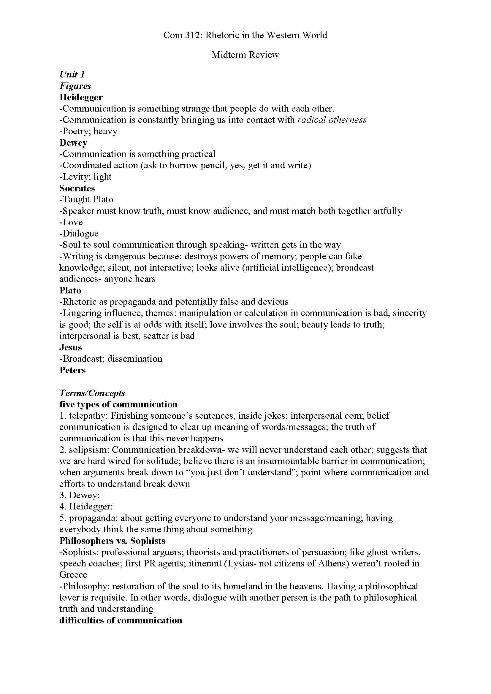 Rhetoric In The Western World