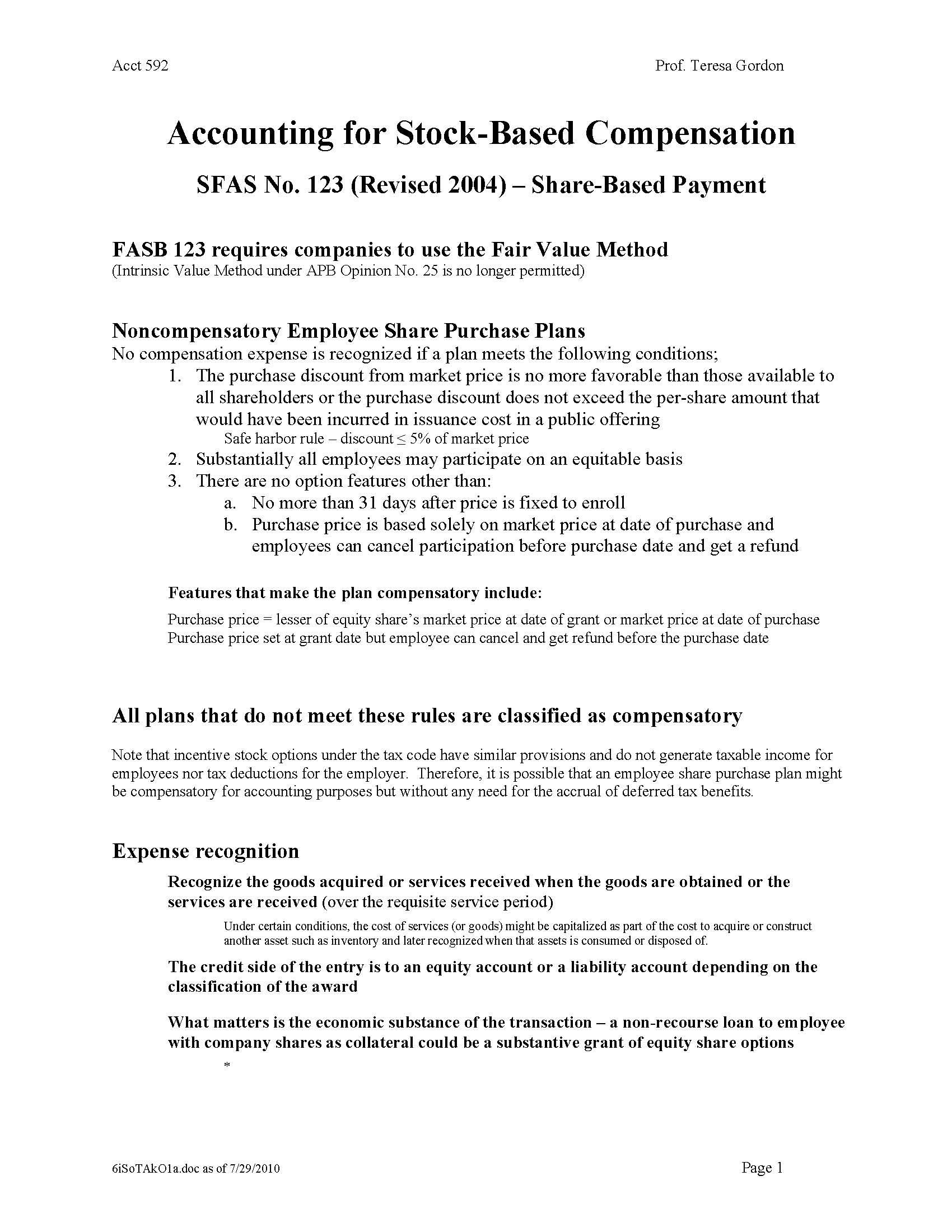 Financial Accounting and Reporting Seminar
