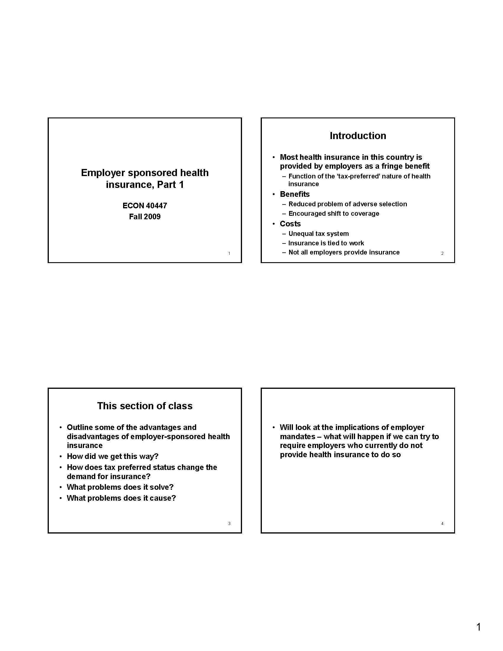 Health Economics