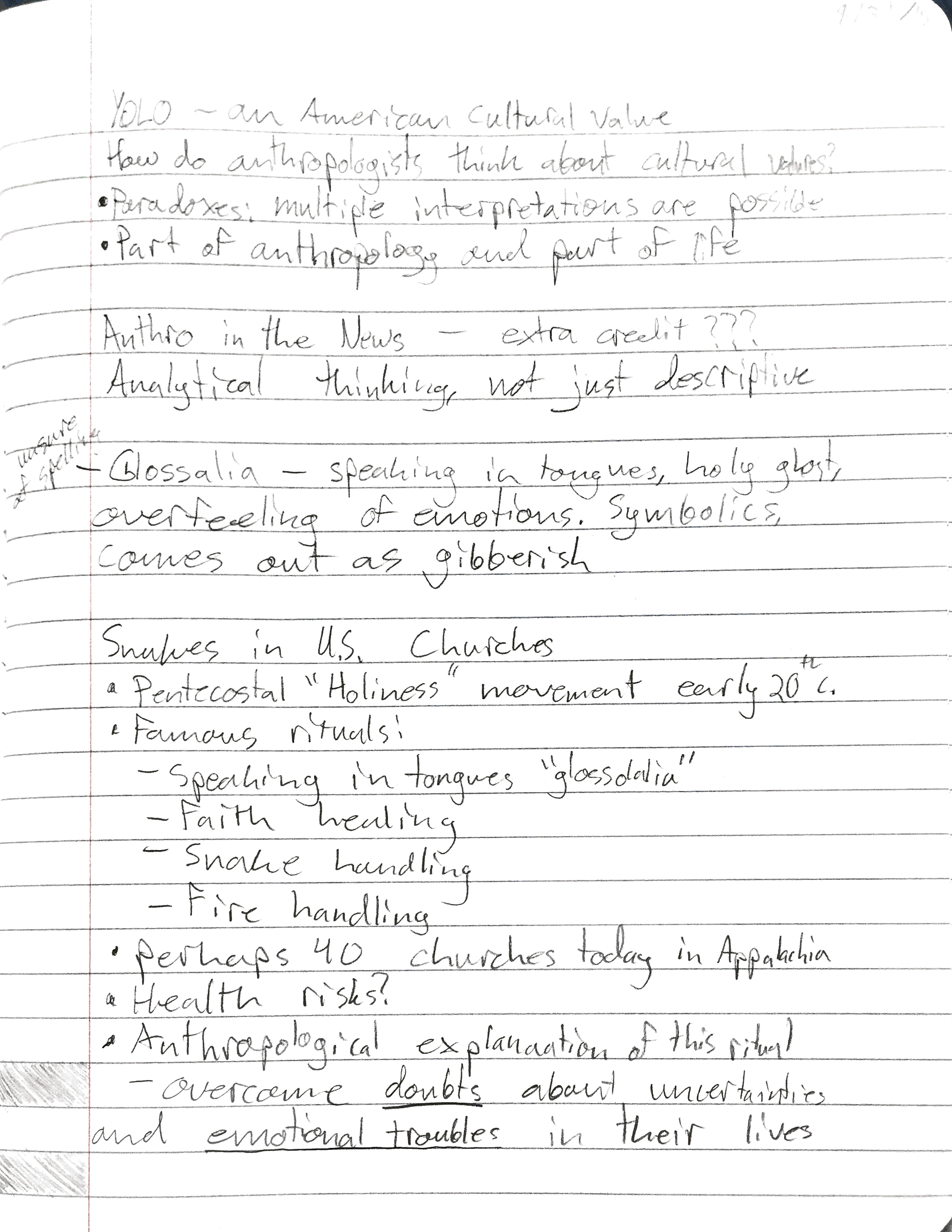 Week 1 Anthropology notes