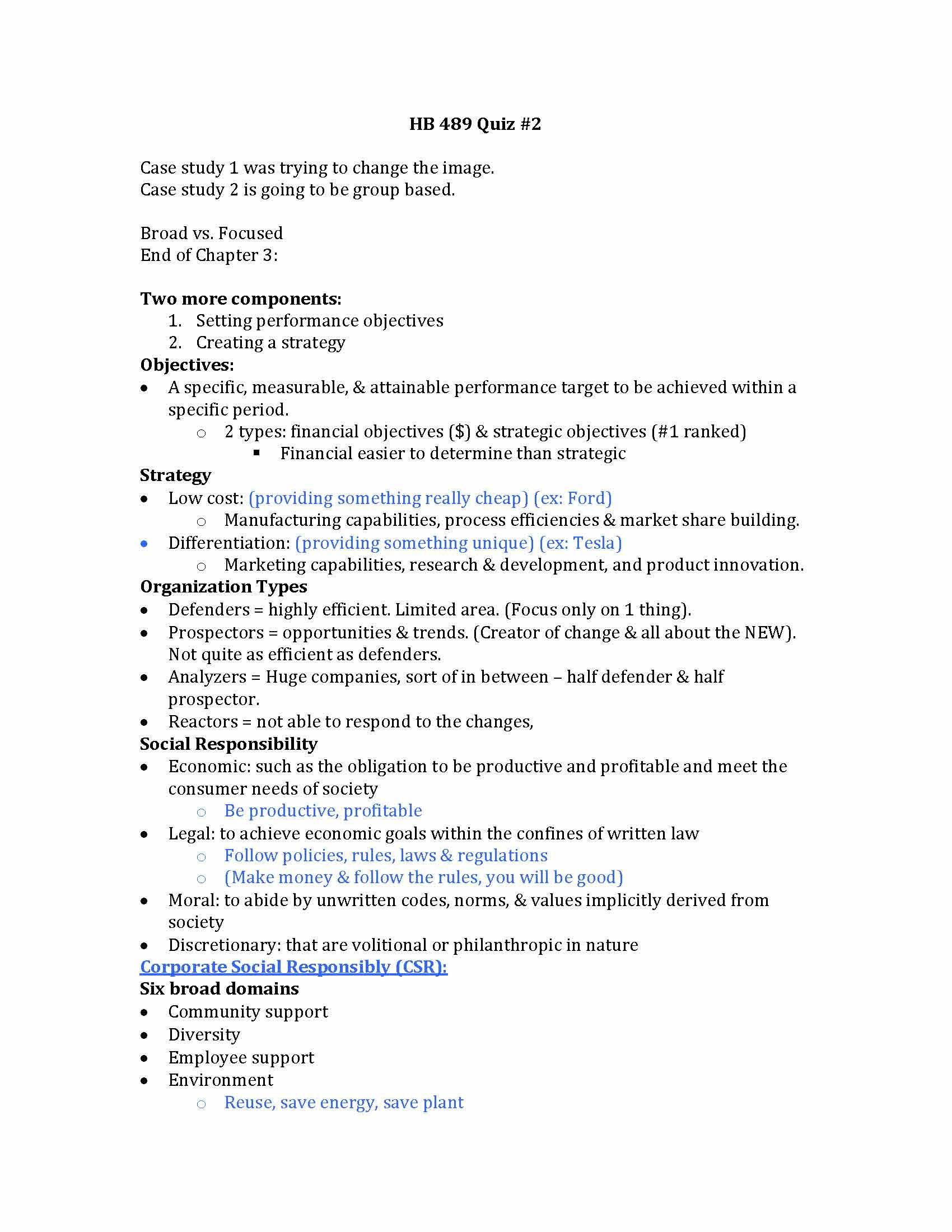 Hospitality Bus Strategy (W)