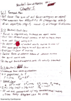 Chapter 5 Notes: Newton's Laws