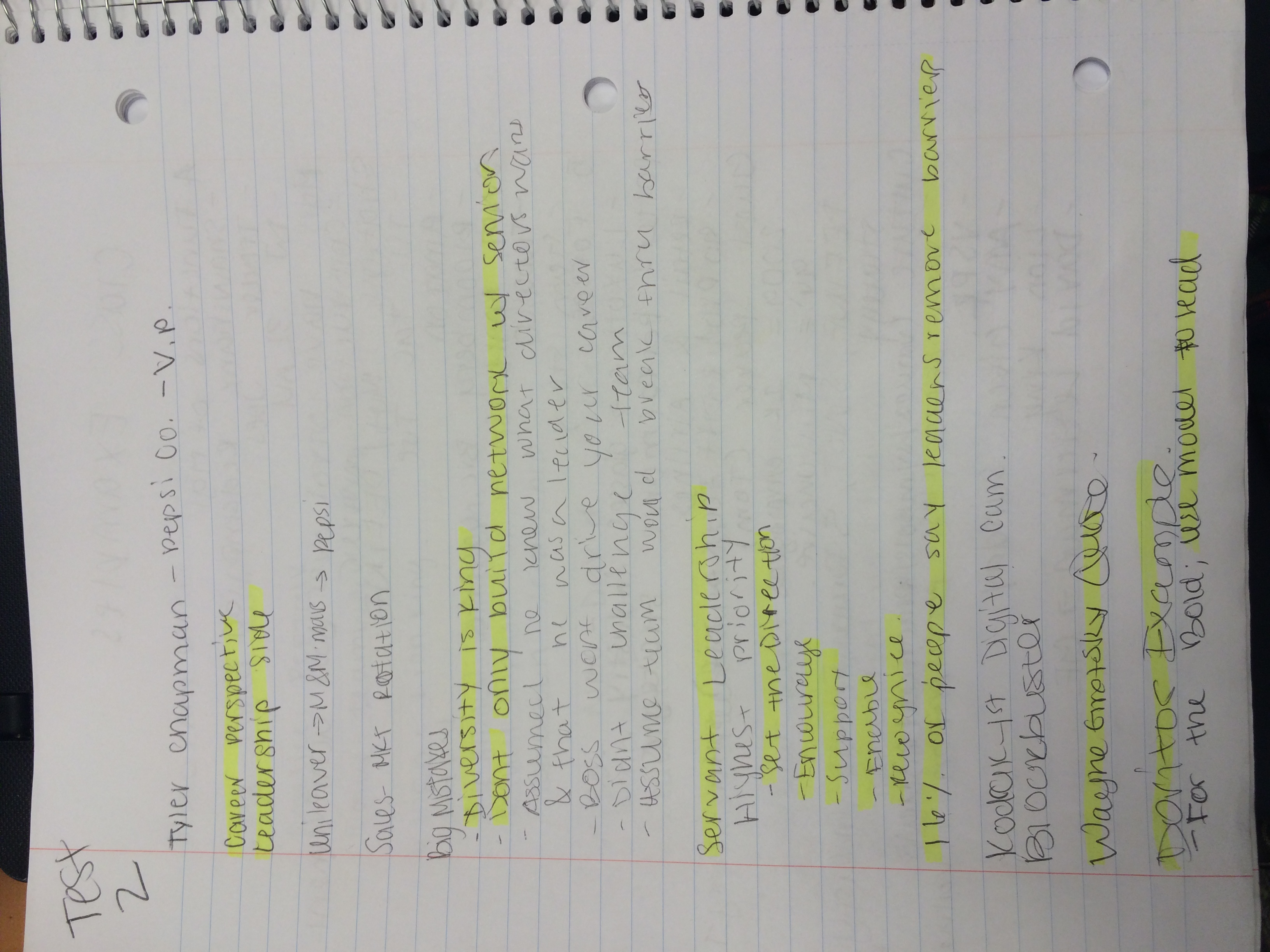 Notes for Exam 2 Week 1