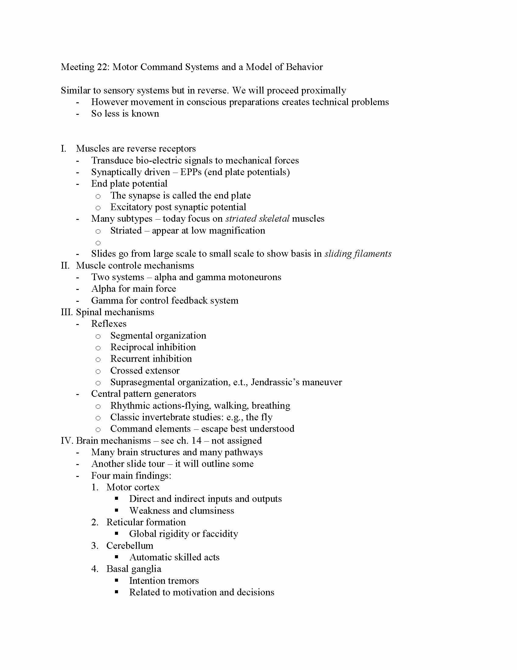 Behavioral Neuroscience of Sensation And Arousal