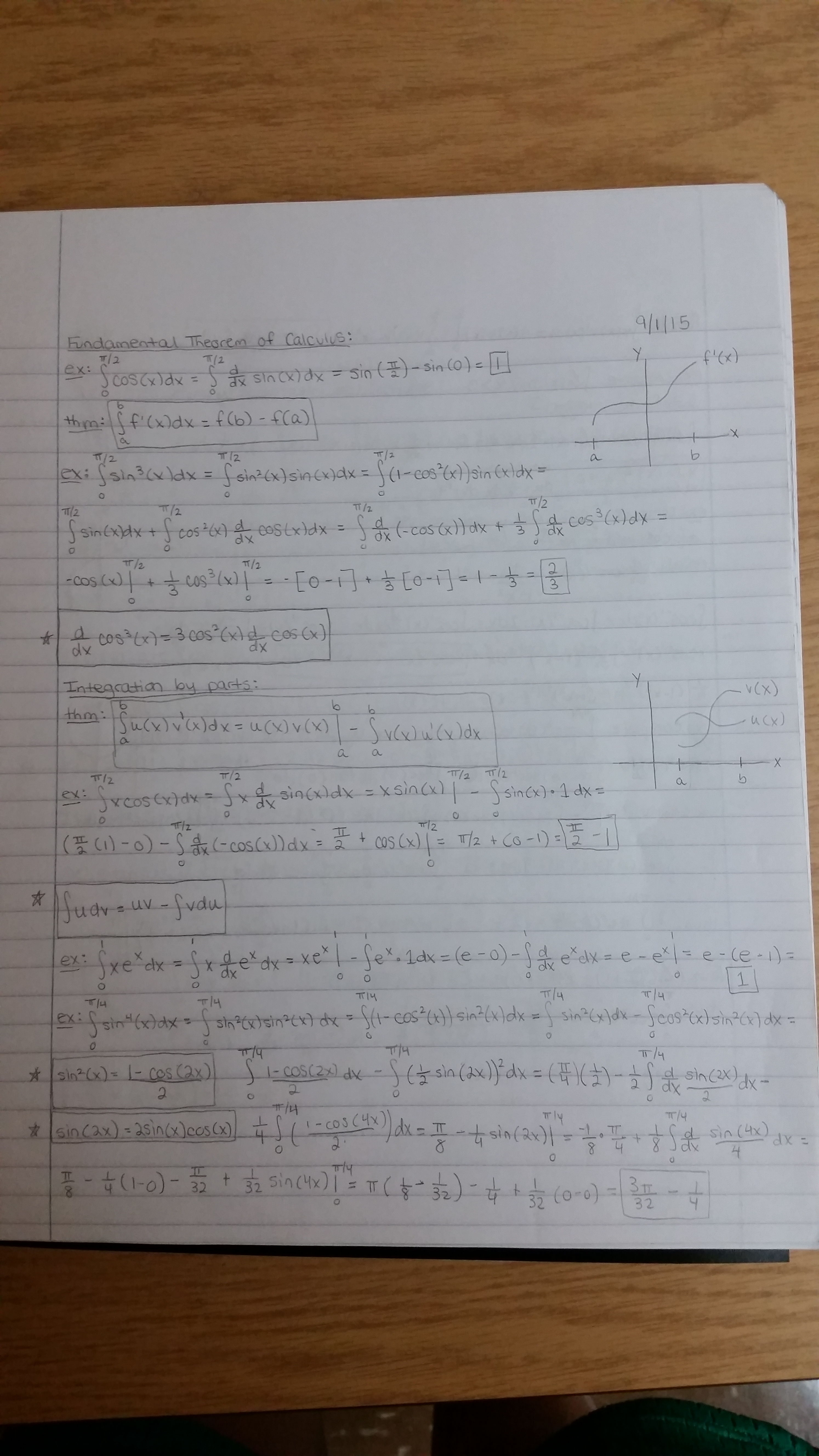calc II notes - week 1