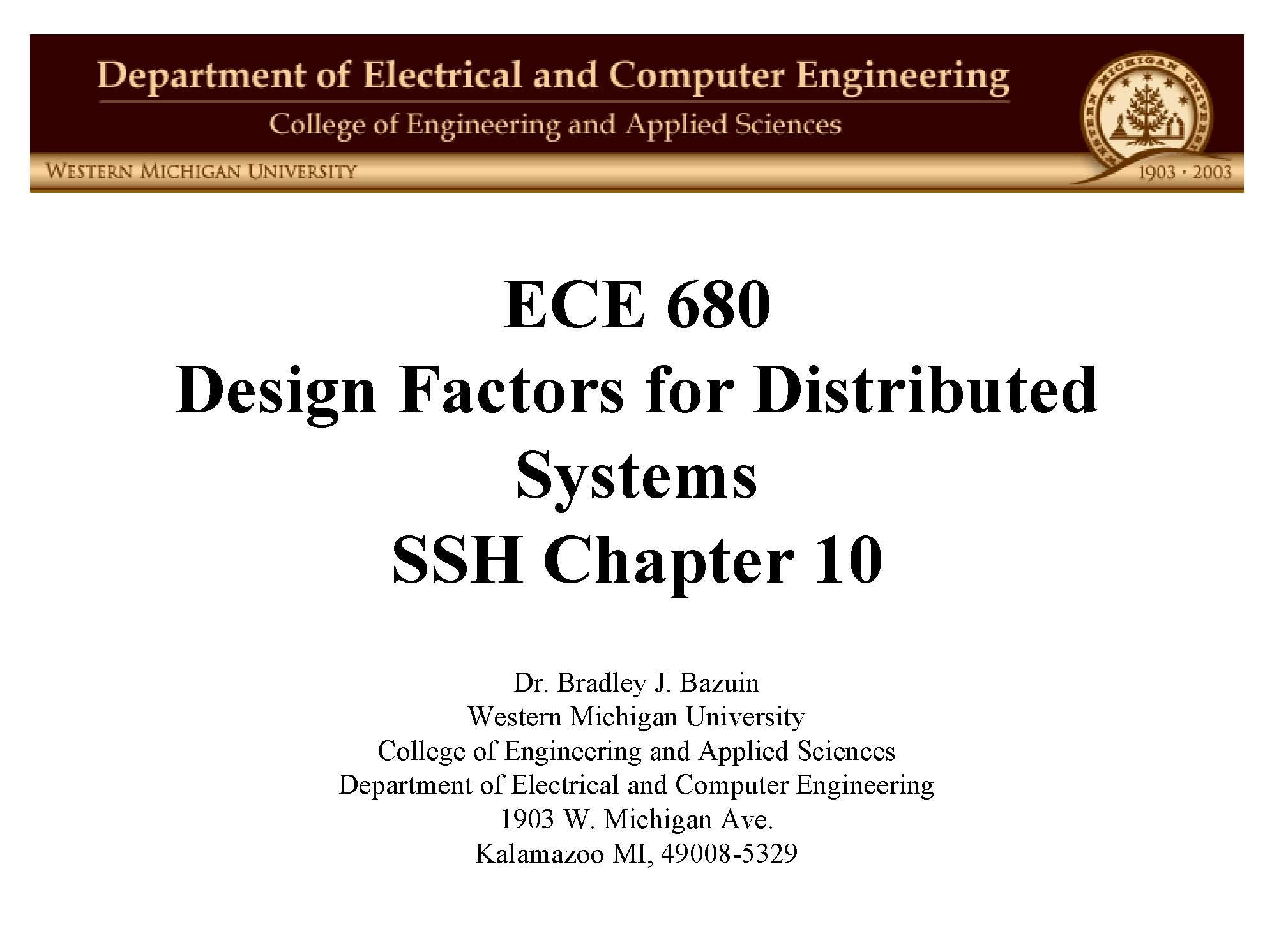 Design Factors For Distr Sys