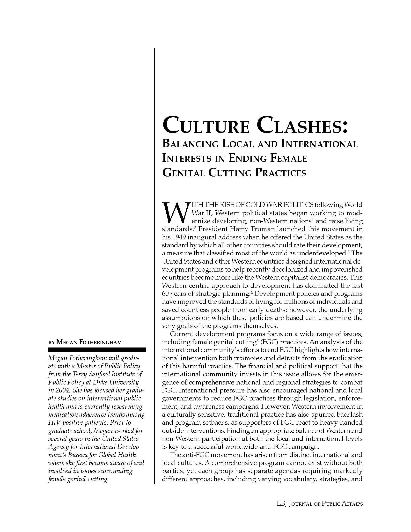 Human Rights and Global Affairs
