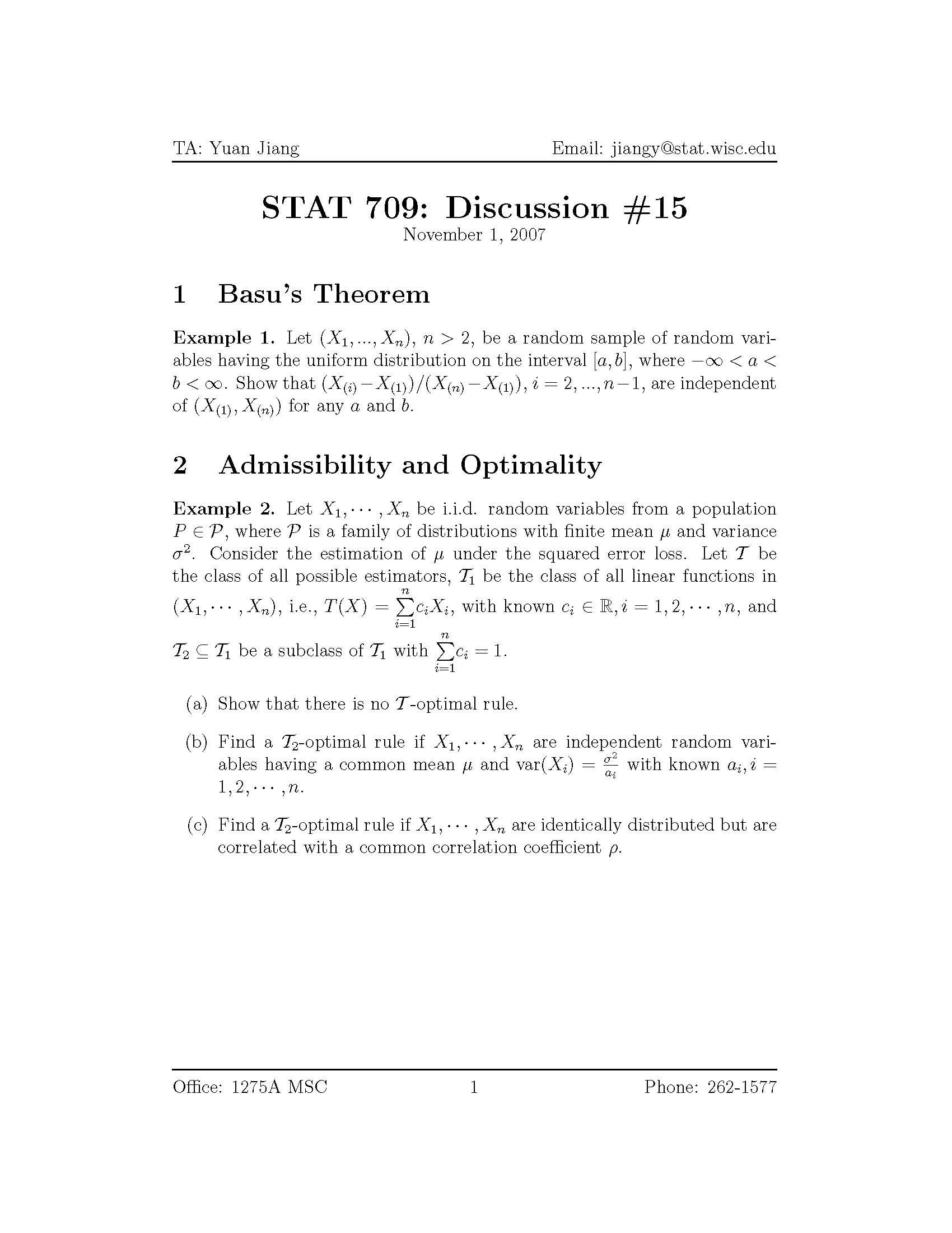 Mathematical Statistics